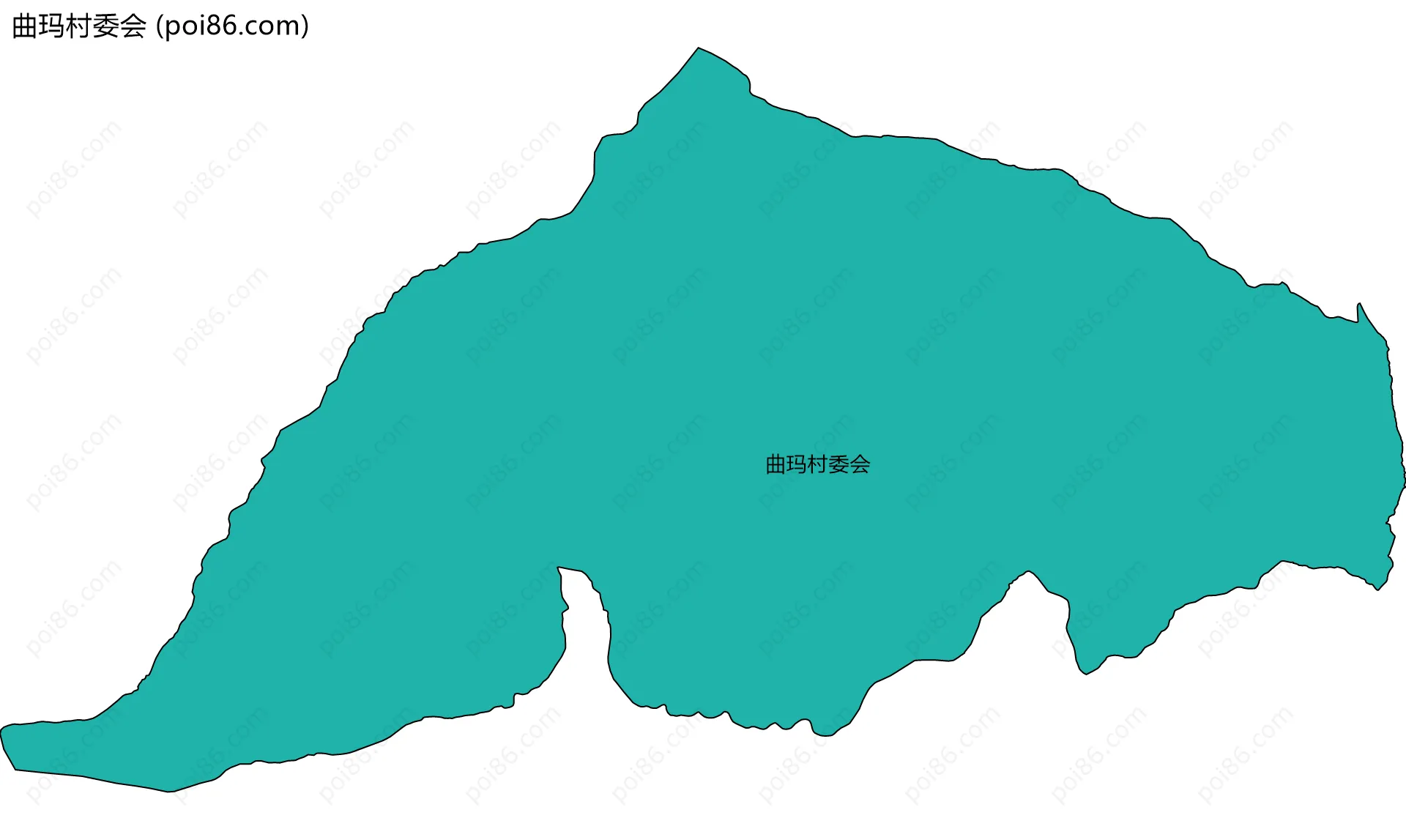 曲玛村委会边界地图