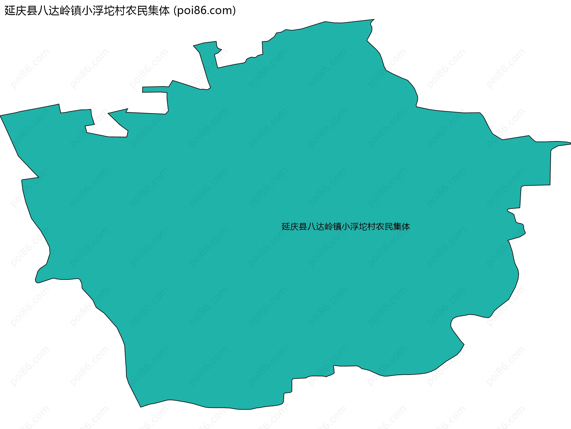 延庆县八达岭镇小浮坨村农民集体边界地图