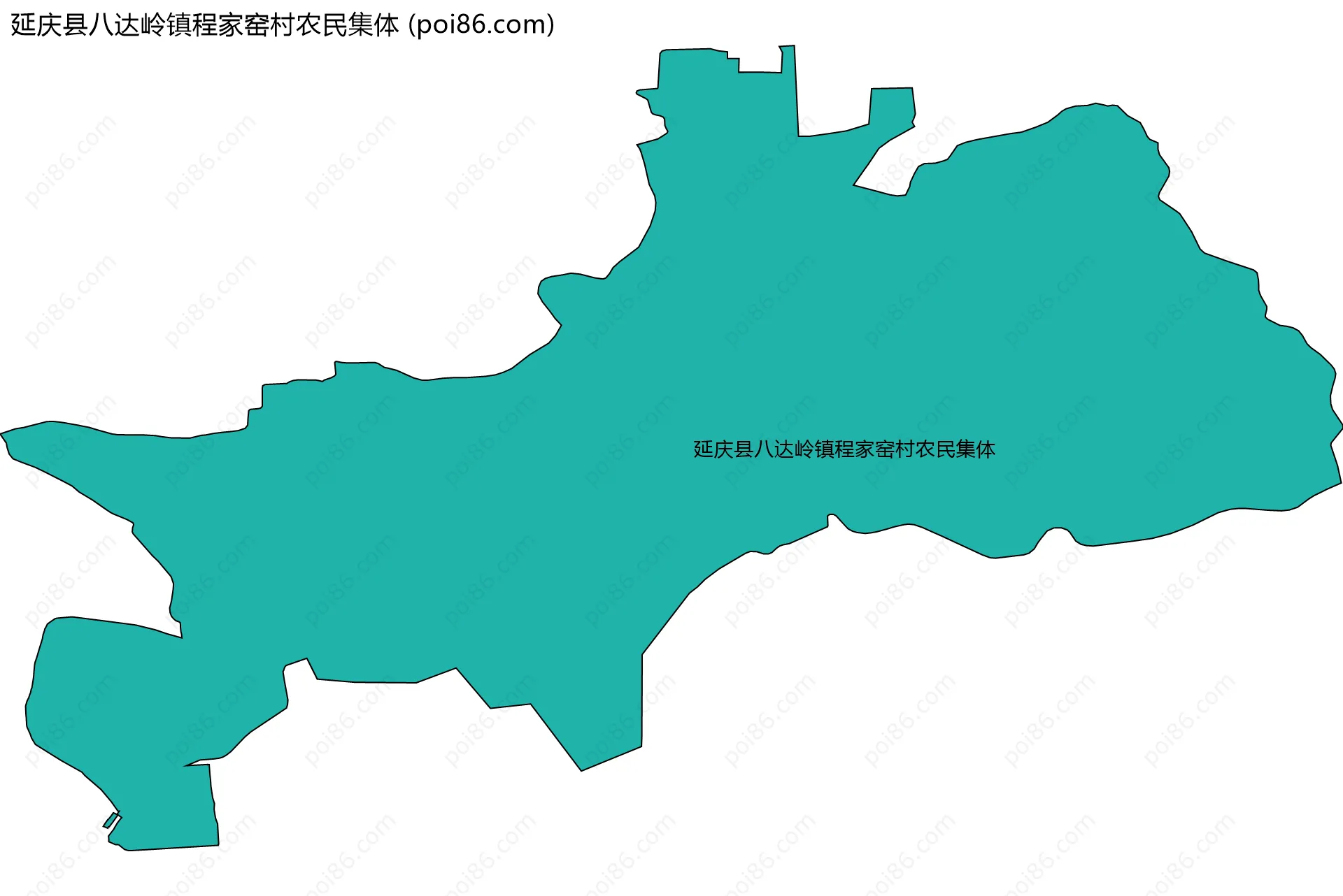 延庆县八达岭镇程家窑村农民集体边界地图