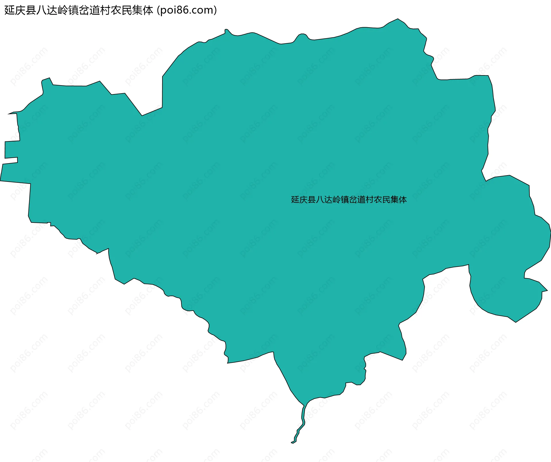 延庆县八达岭镇岔道村农民集体边界地图