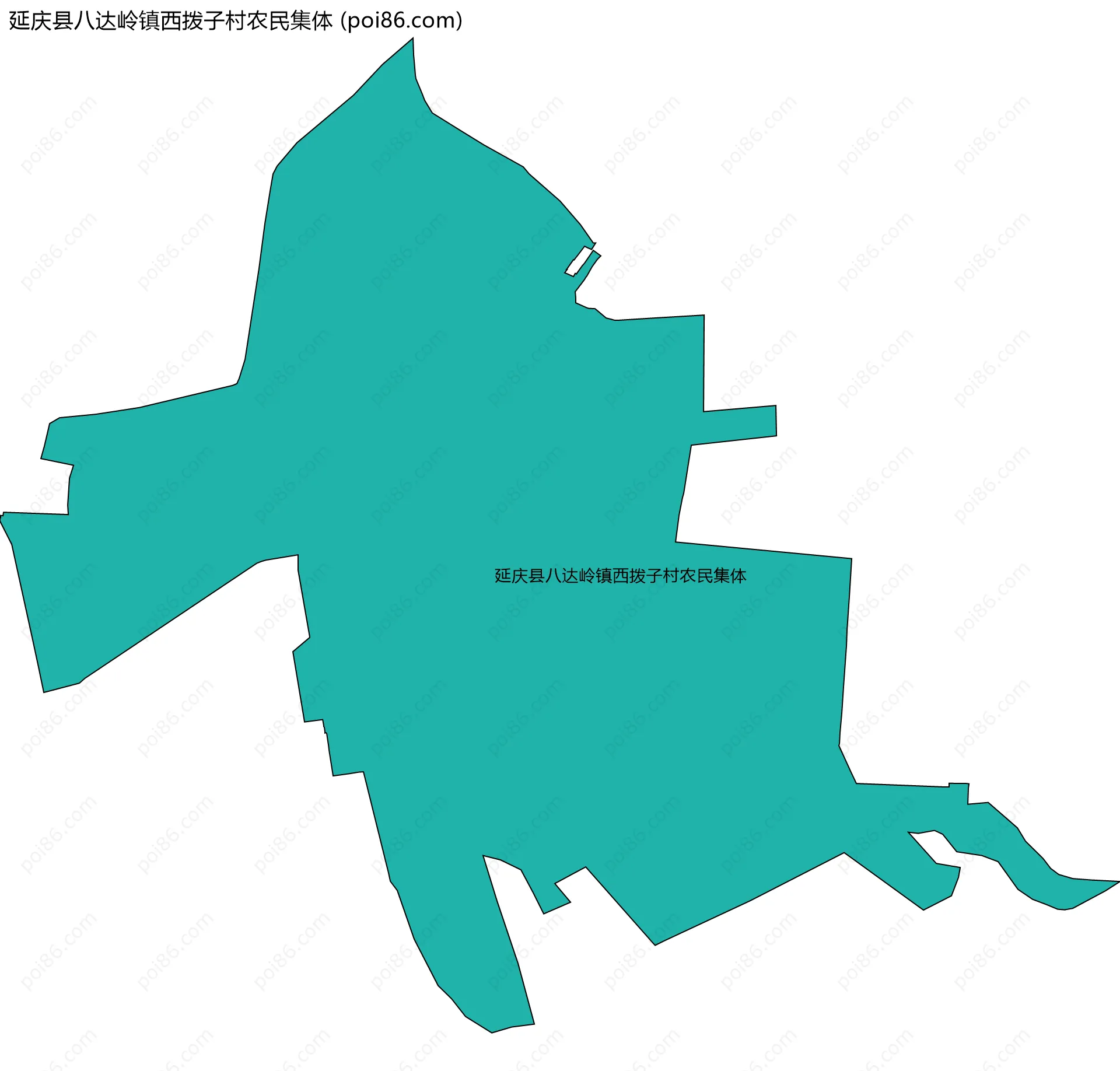 延庆县八达岭镇西拨子村农民集体边界地图