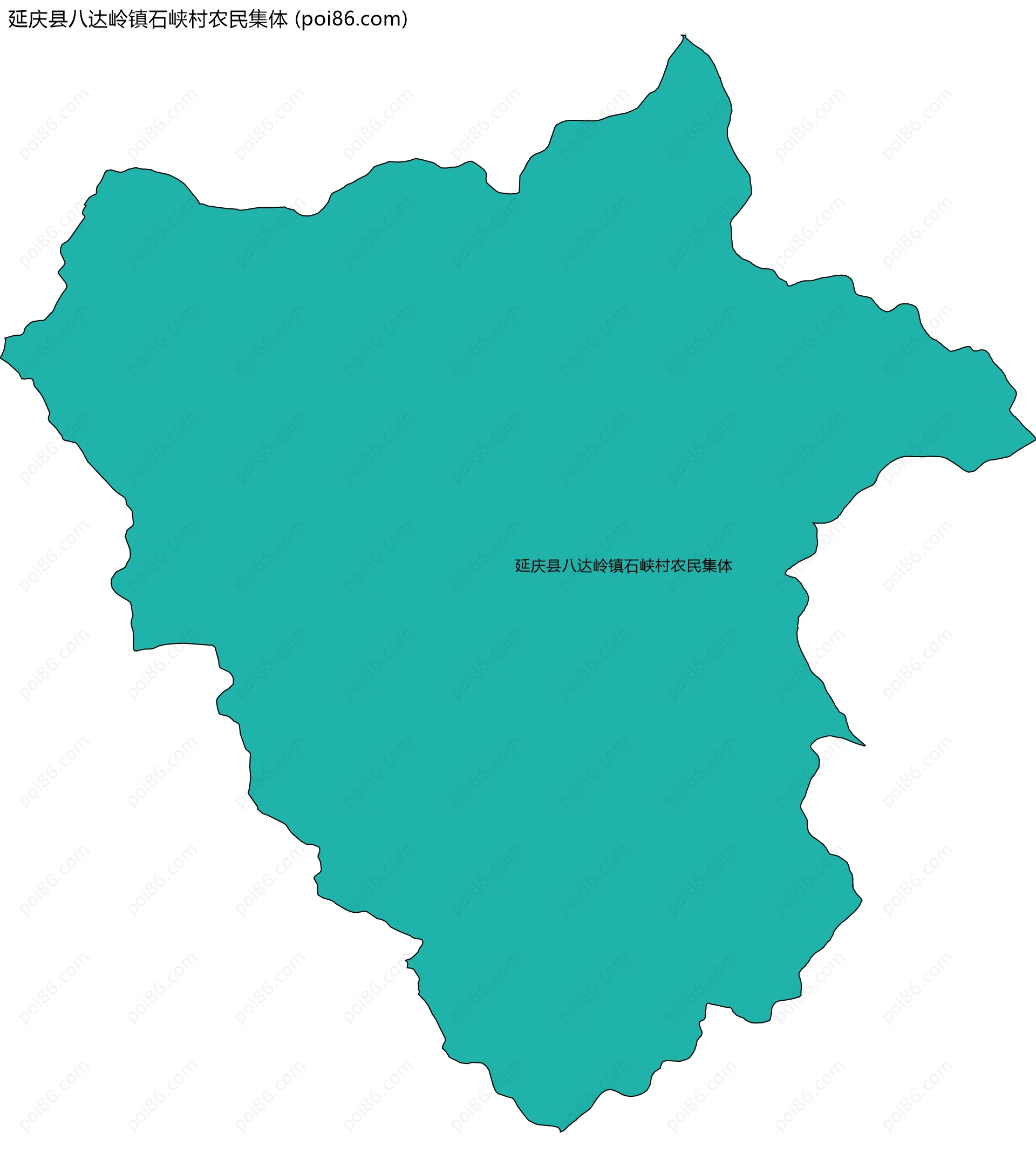 延庆县八达岭镇石峡村农民集体边界地图