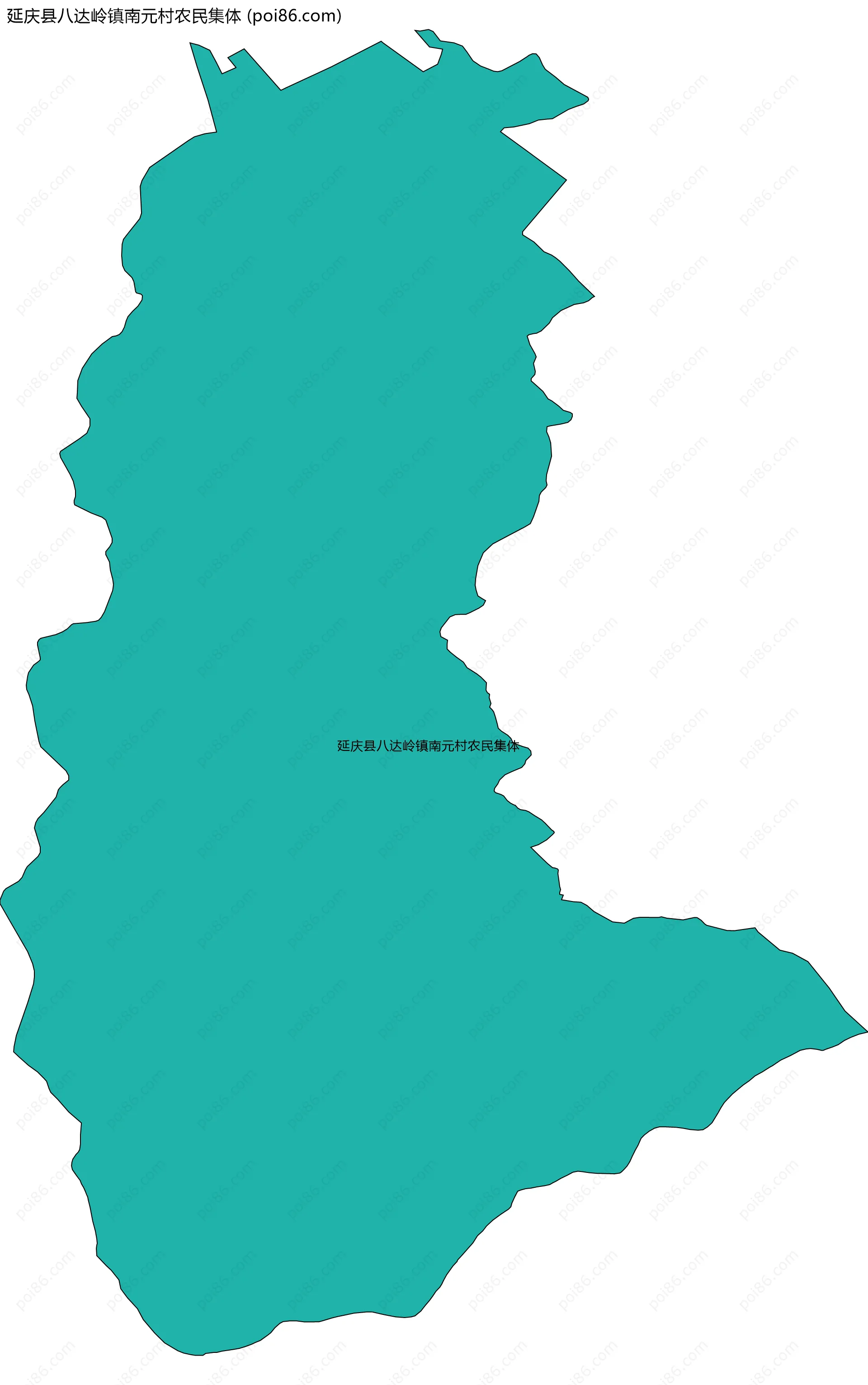 延庆县八达岭镇南元村农民集体边界地图