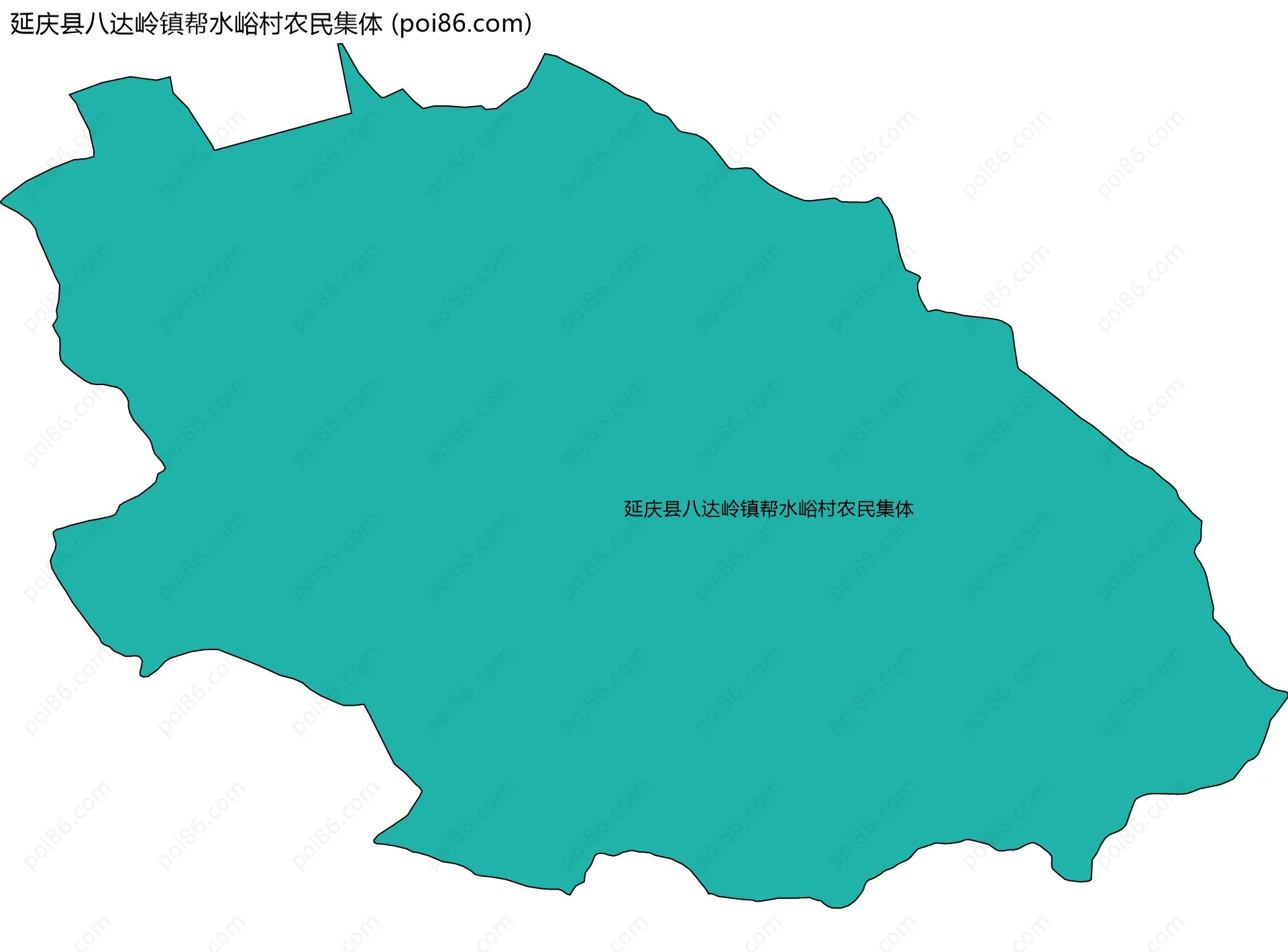 延庆县八达岭镇帮水峪村农民集体边界地图