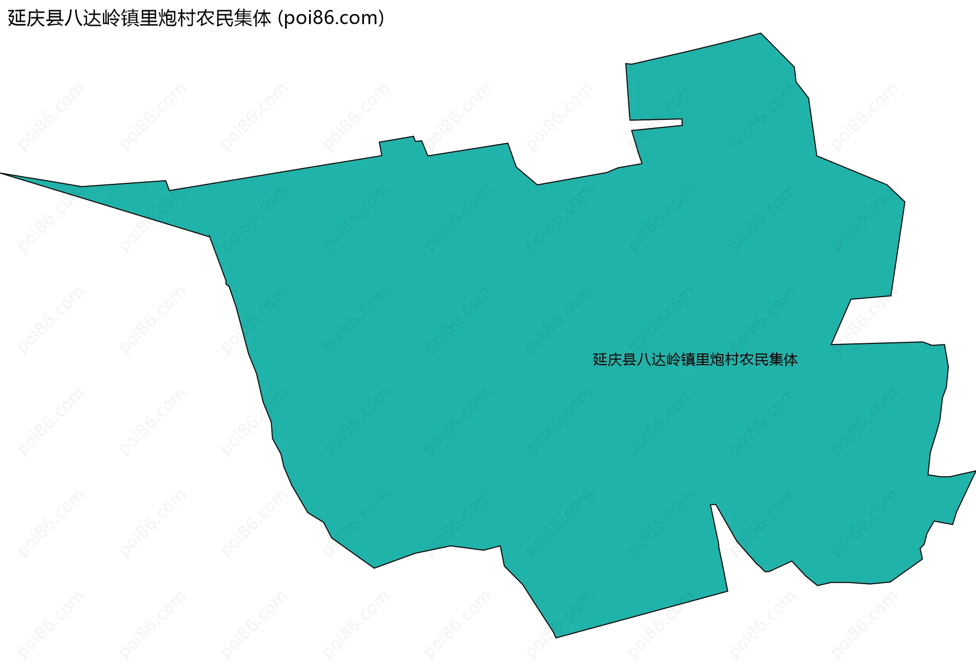 延庆县八达岭镇里炮村农民集体边界地图