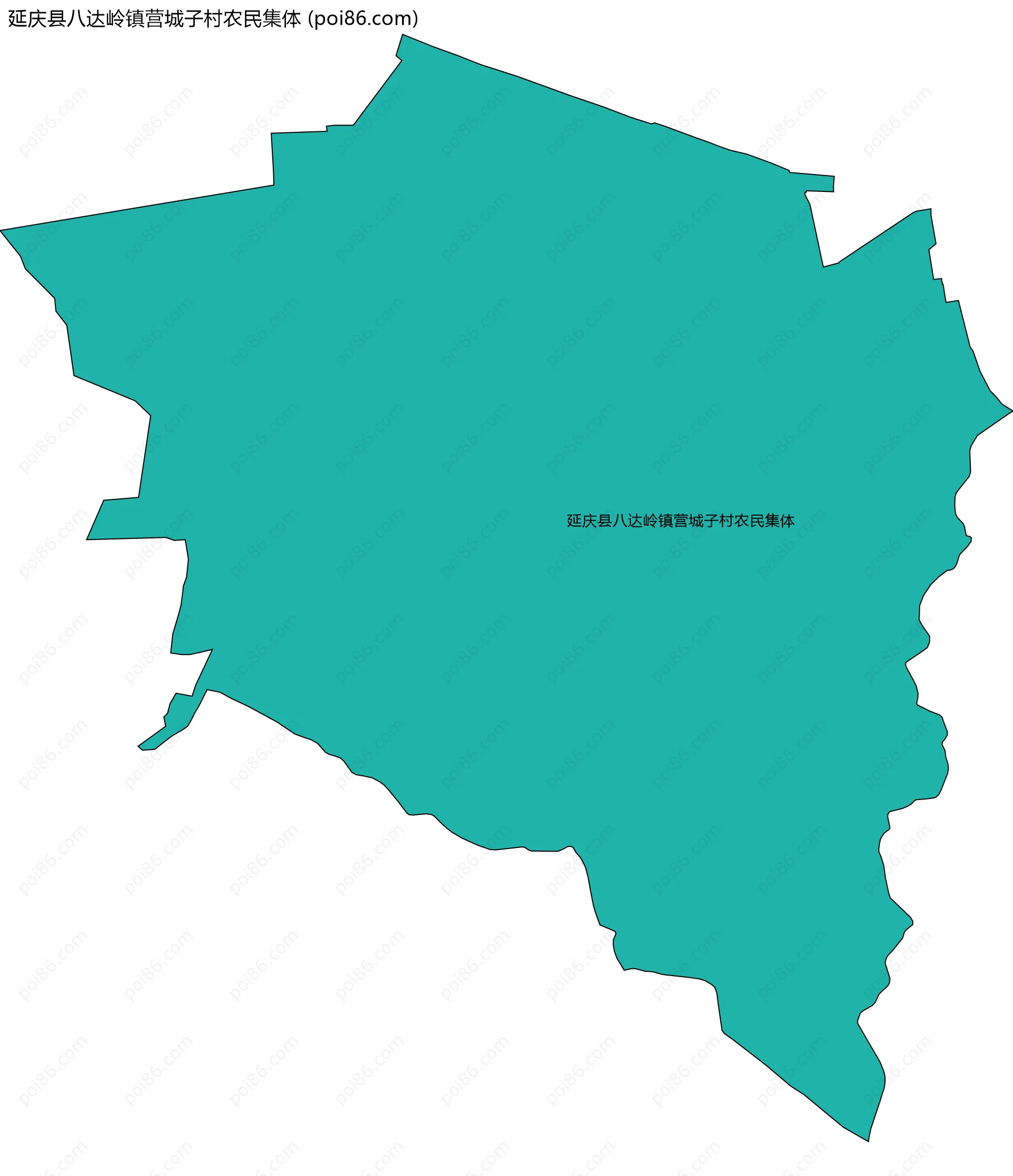 延庆县八达岭镇营城子村农民集体边界地图