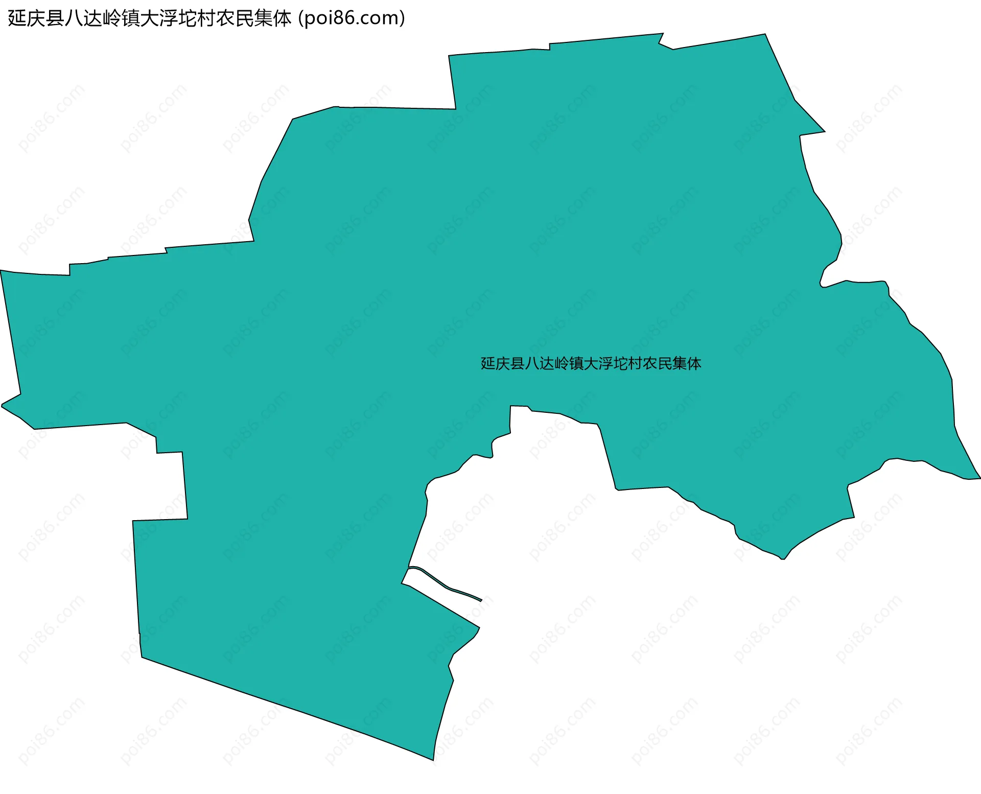 延庆县八达岭镇大浮坨村农民集体边界地图