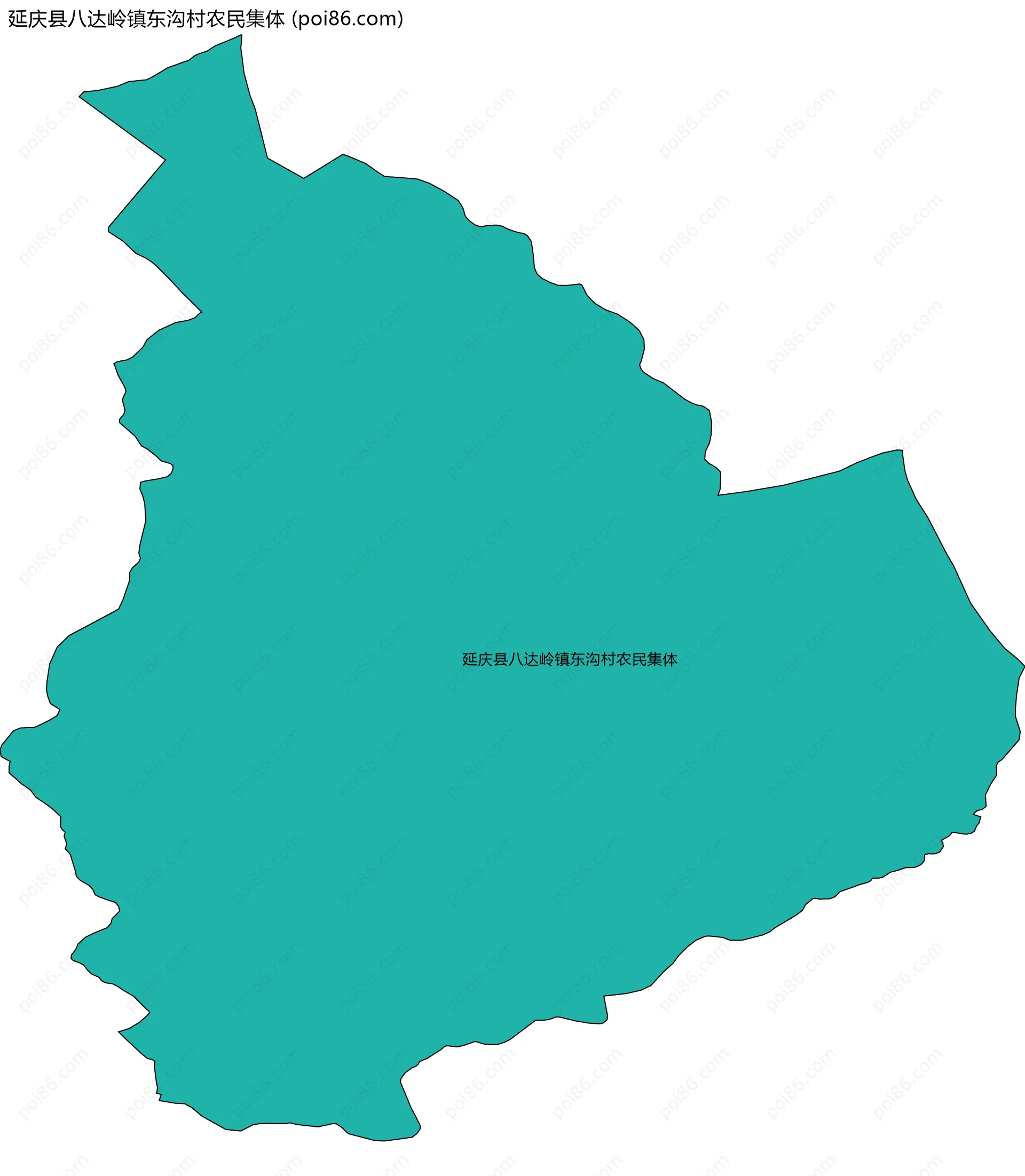 延庆县八达岭镇东沟村农民集体边界地图