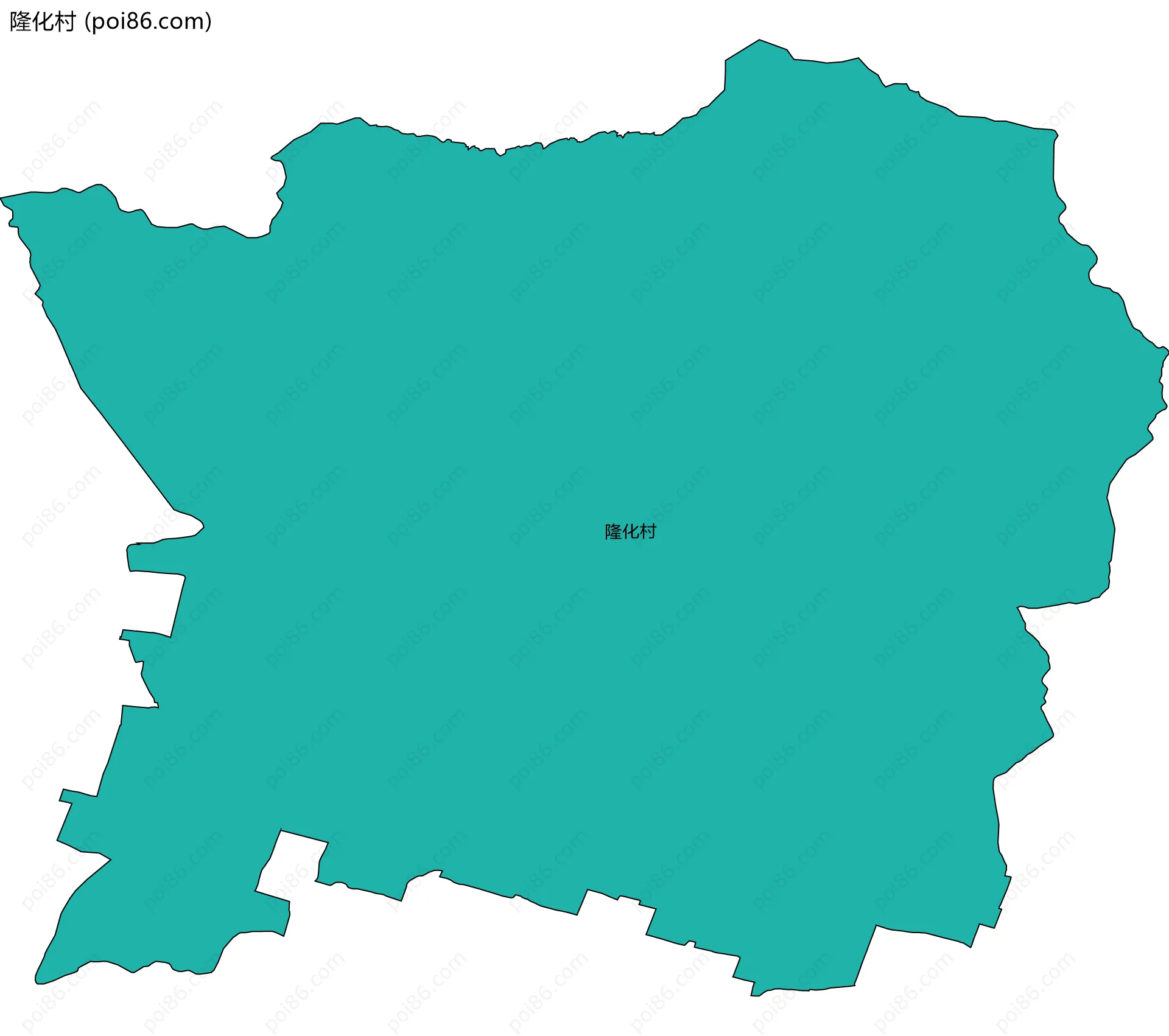 隆化村边界地图