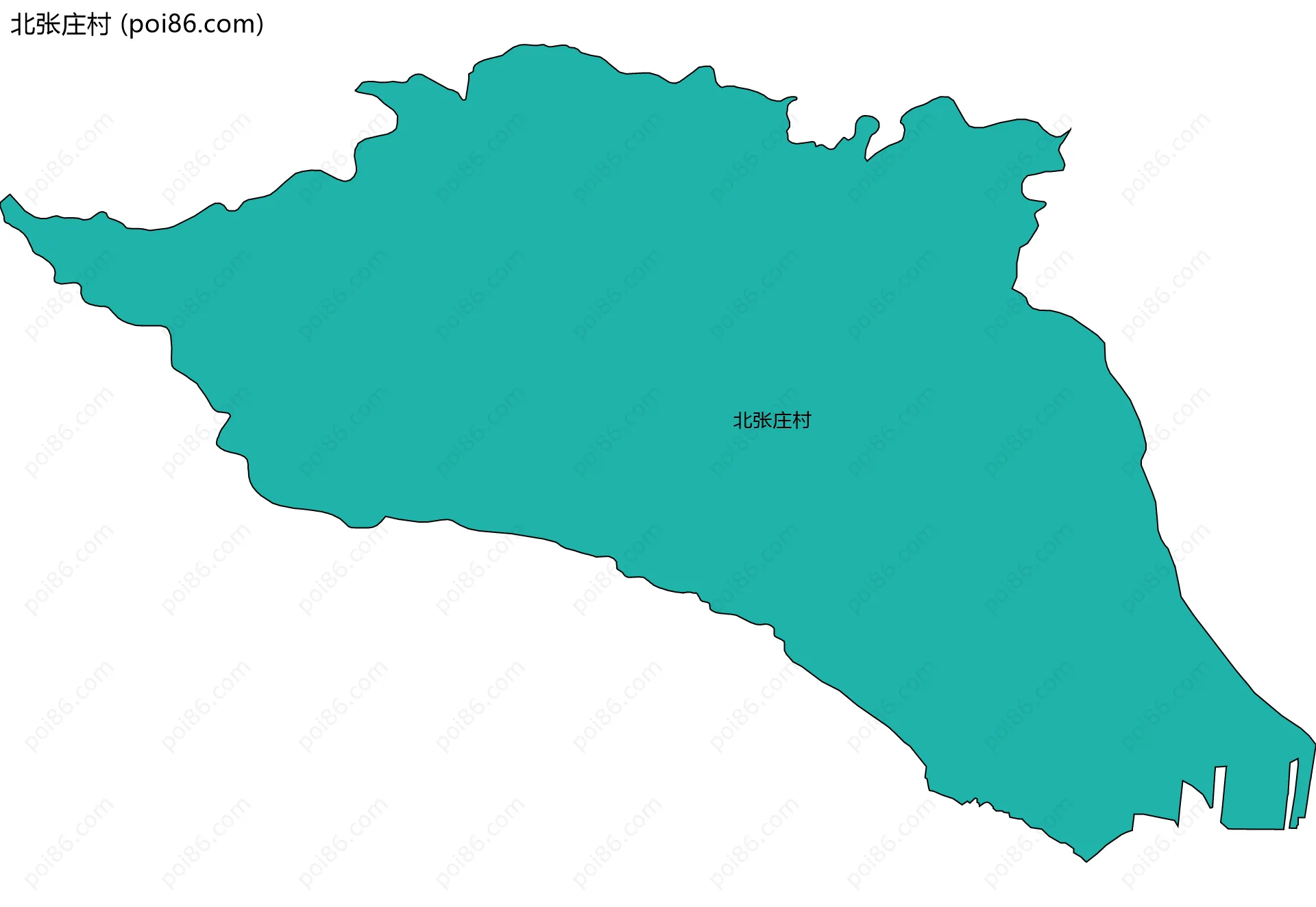 北张庄村边界地图