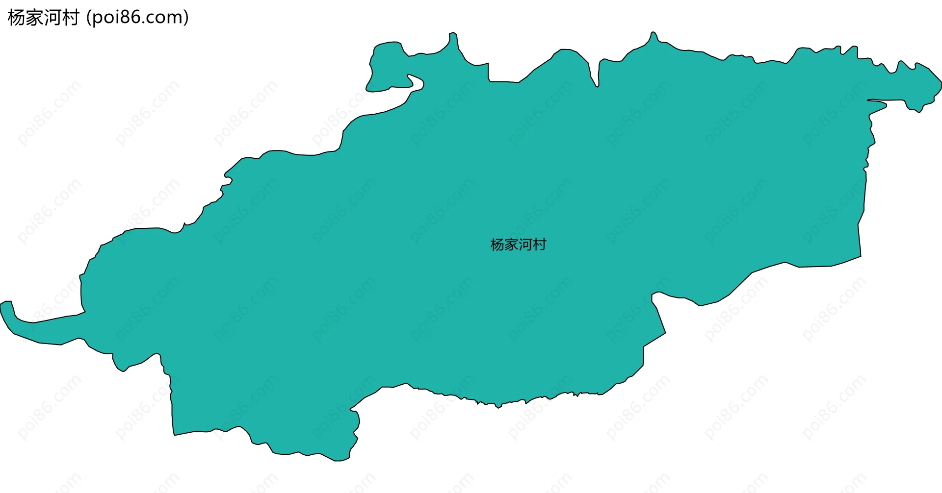 杨家河村边界地图