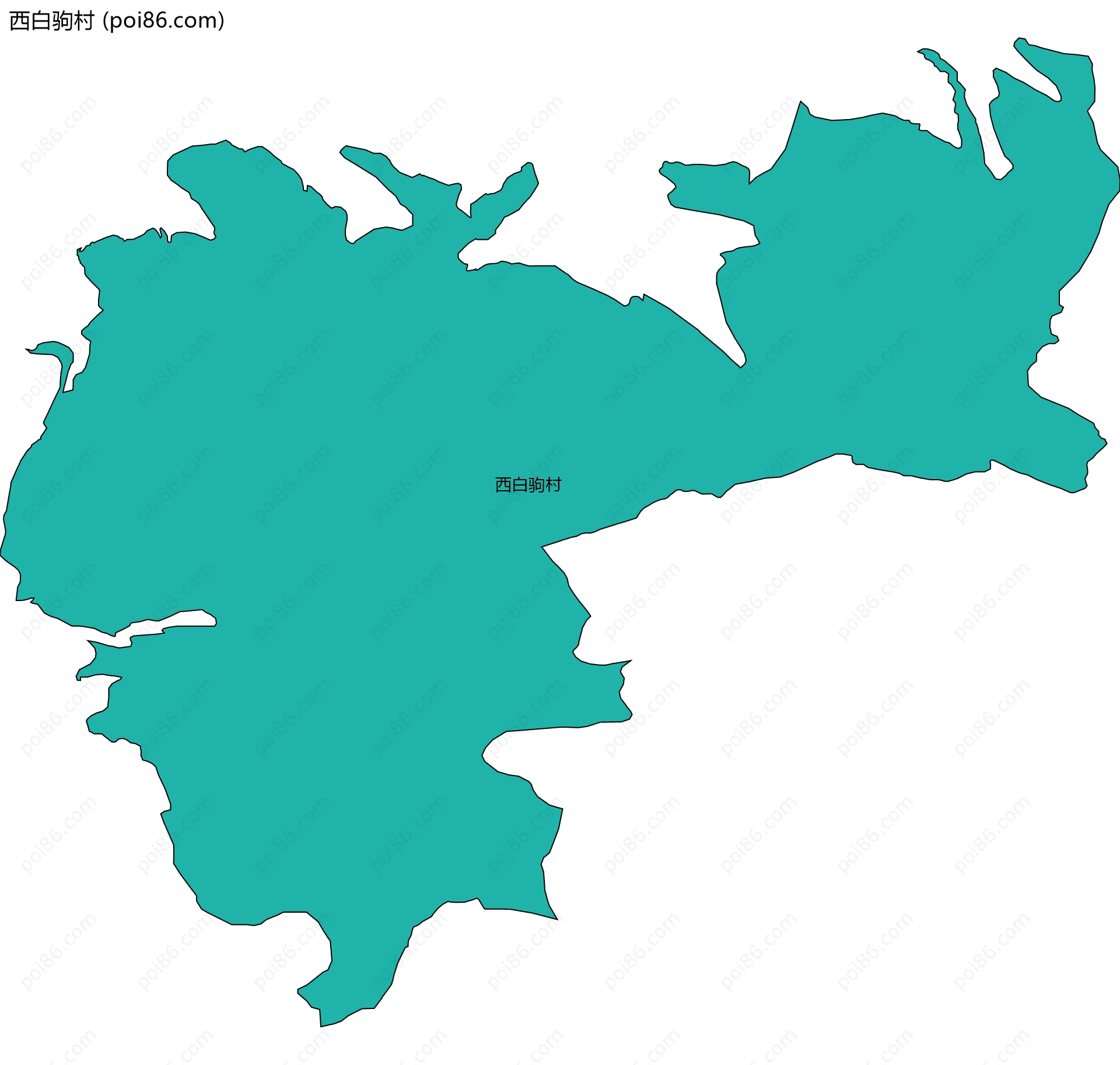 西白驹村边界地图