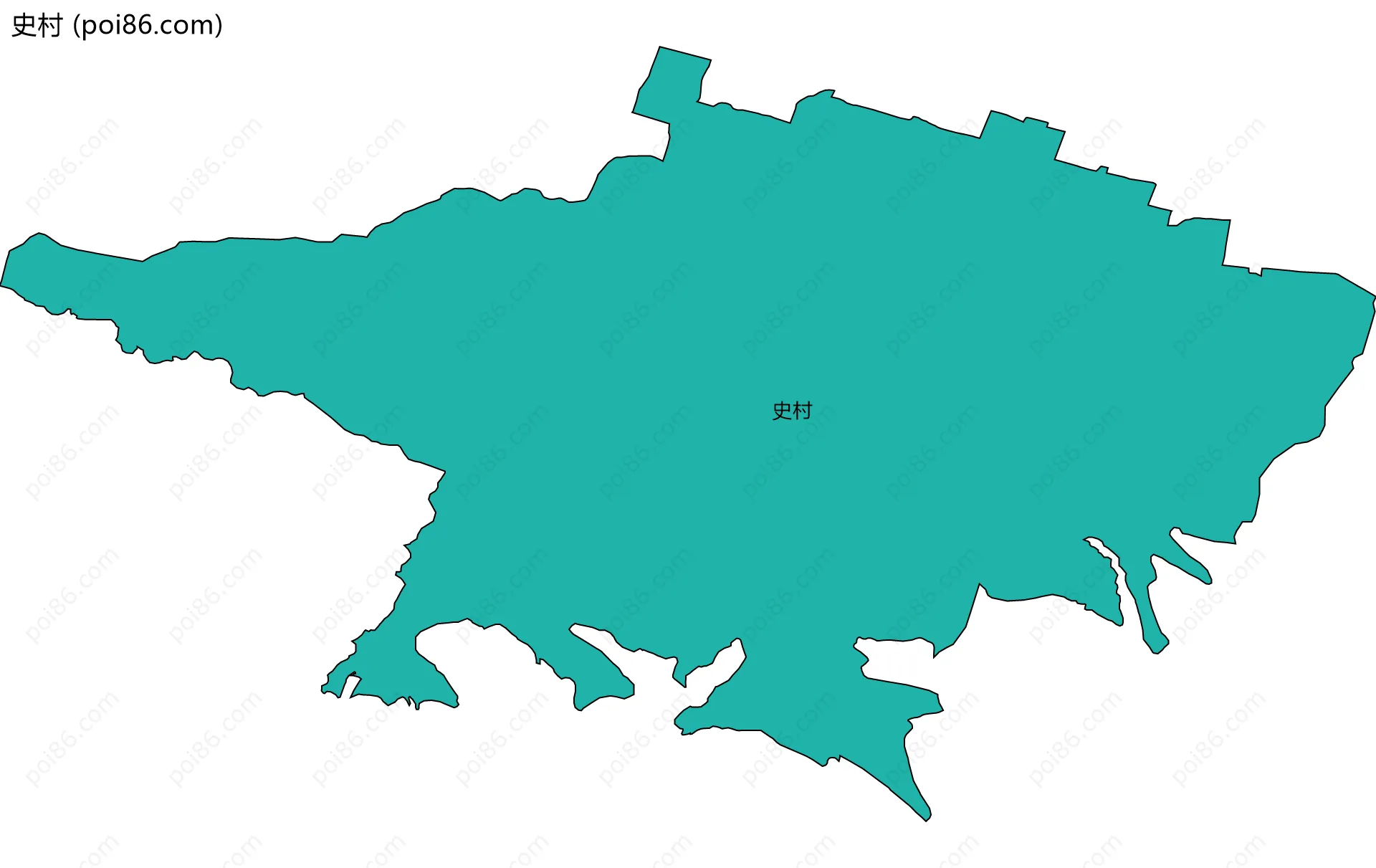 史村边界地图