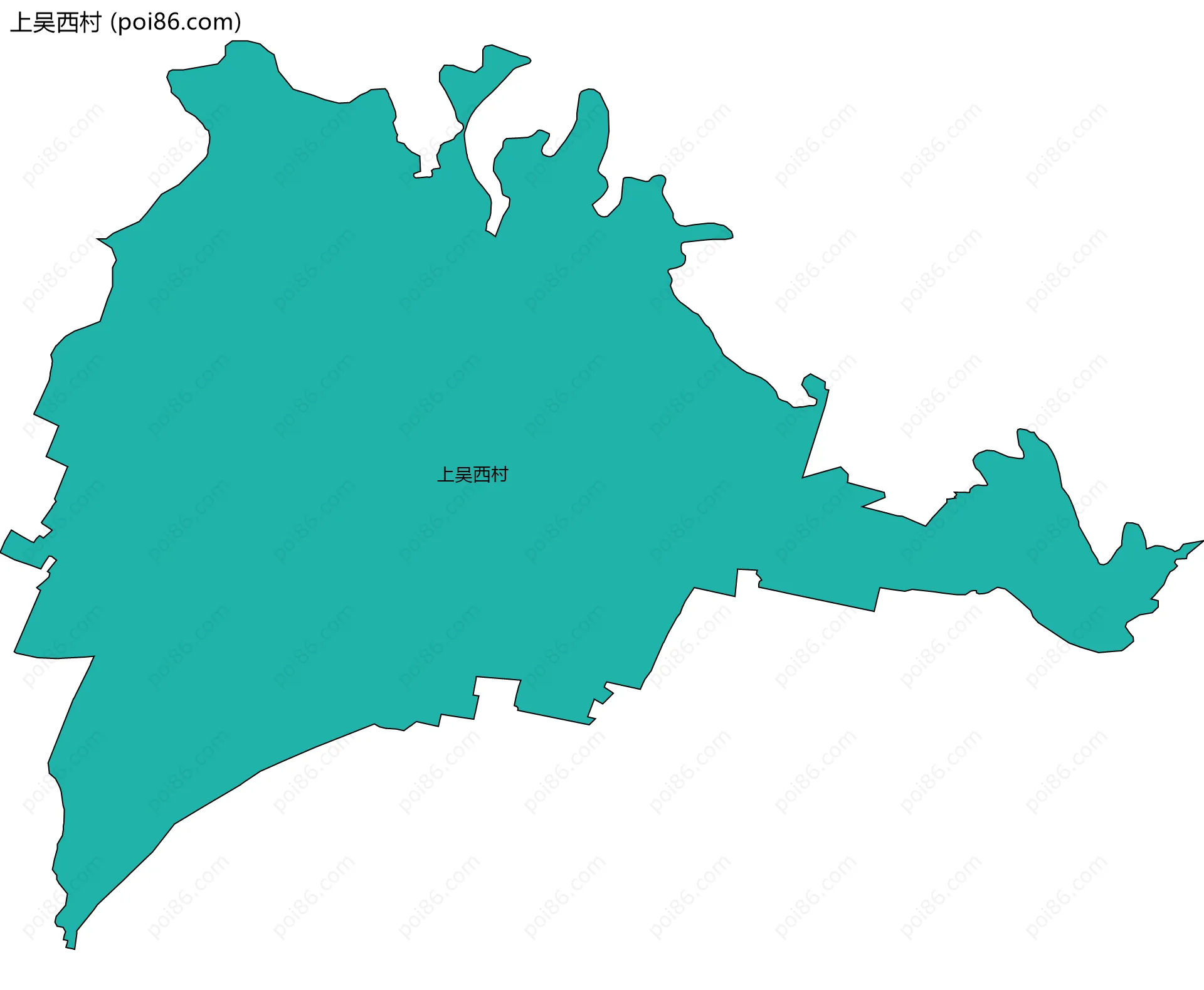 上吴西村边界地图