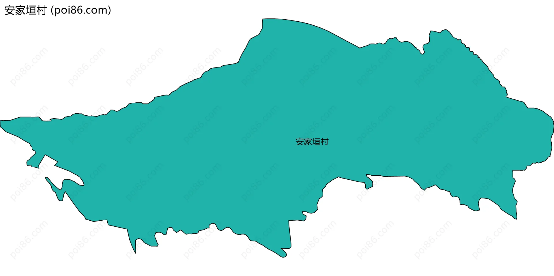 安家垣村边界地图