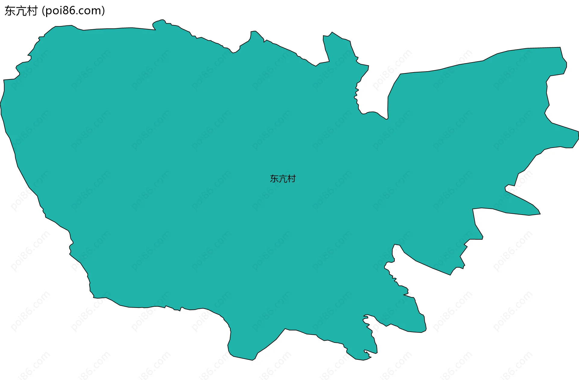 东亢村边界地图