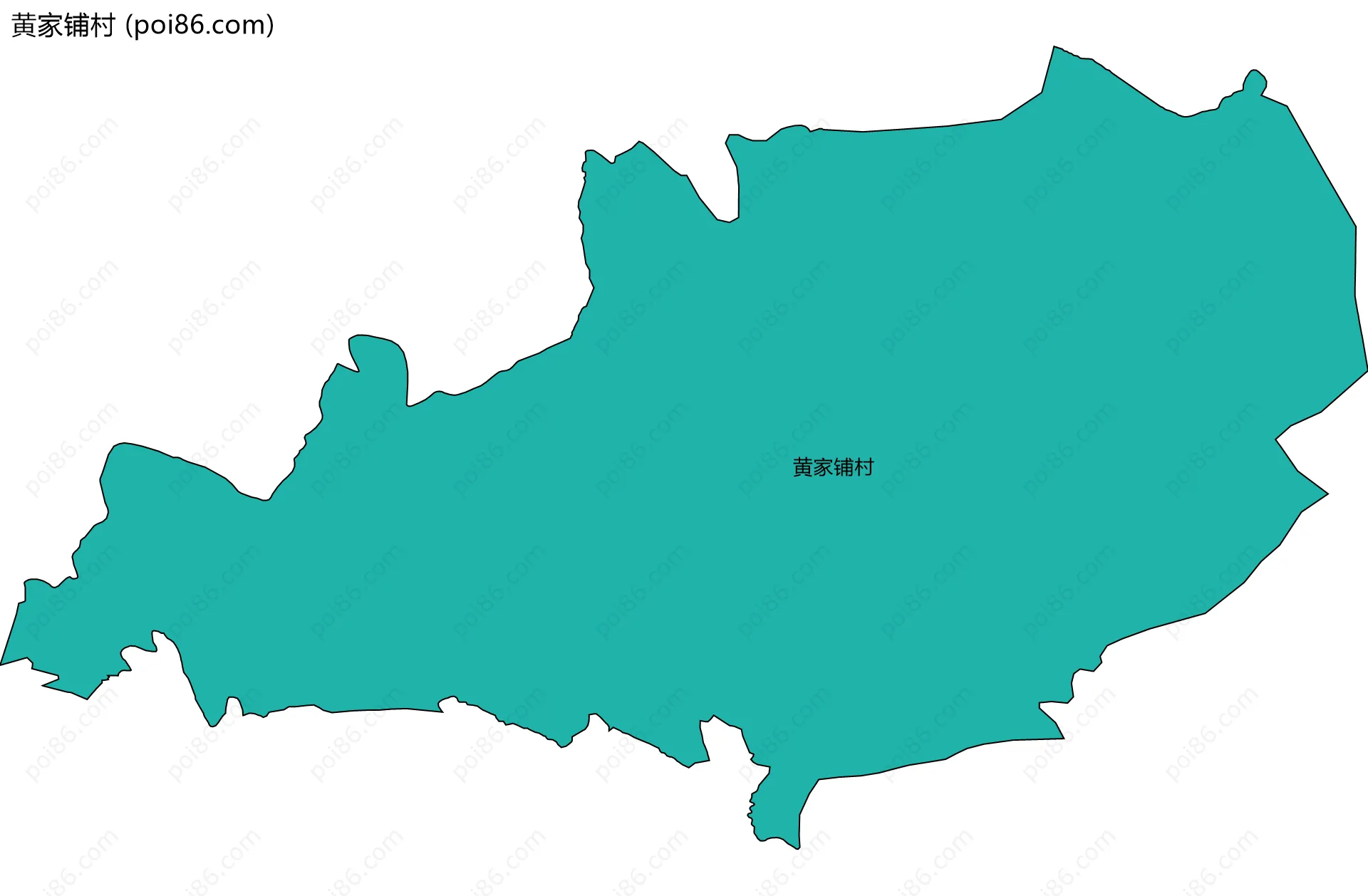 黄家铺村边界地图