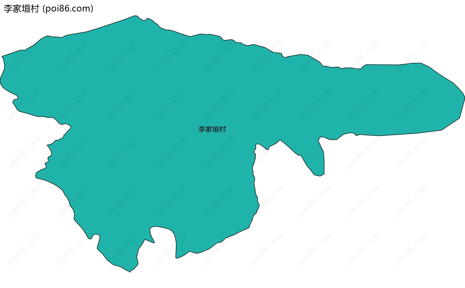 李家垣村边界地图