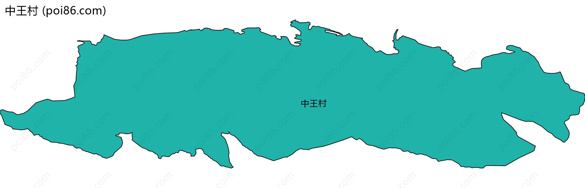 中王村边界地图