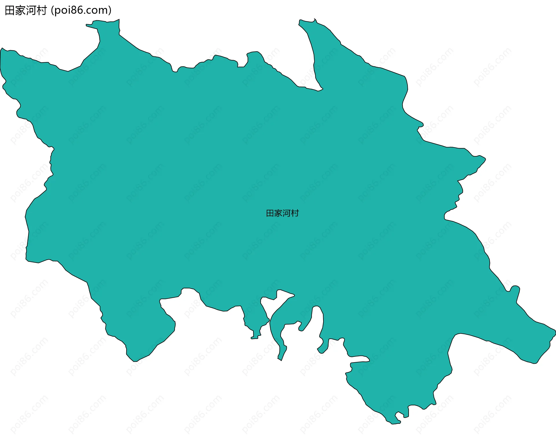 田家河村边界地图