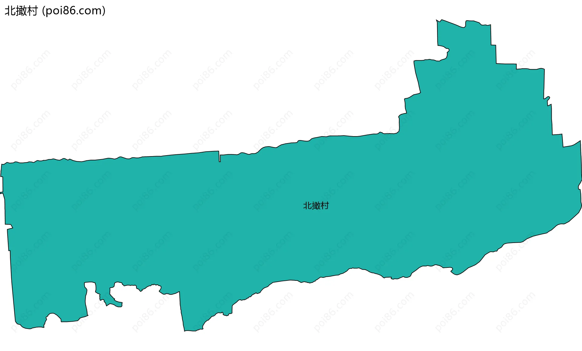 北撖村边界地图