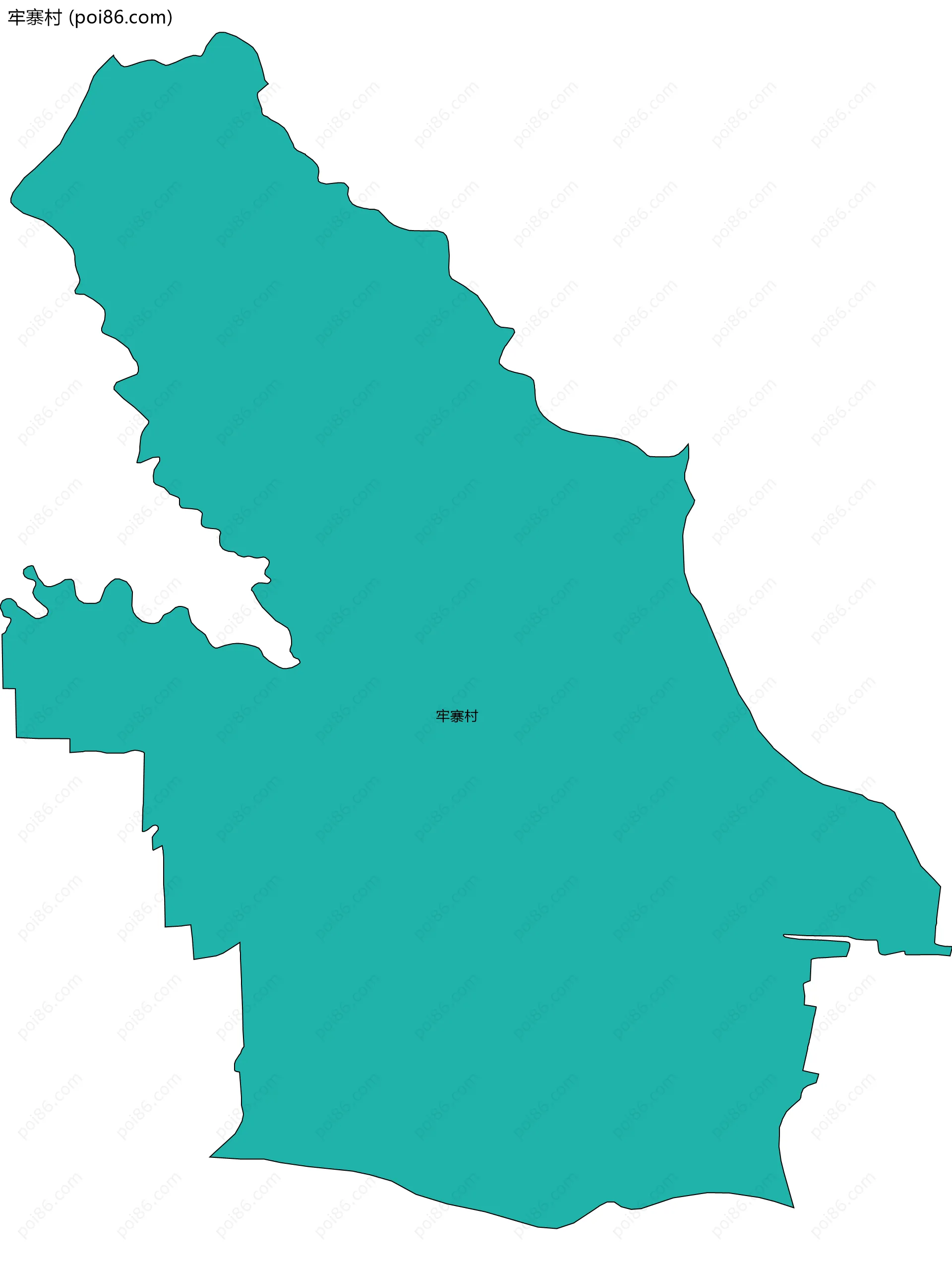 牢寨村边界地图