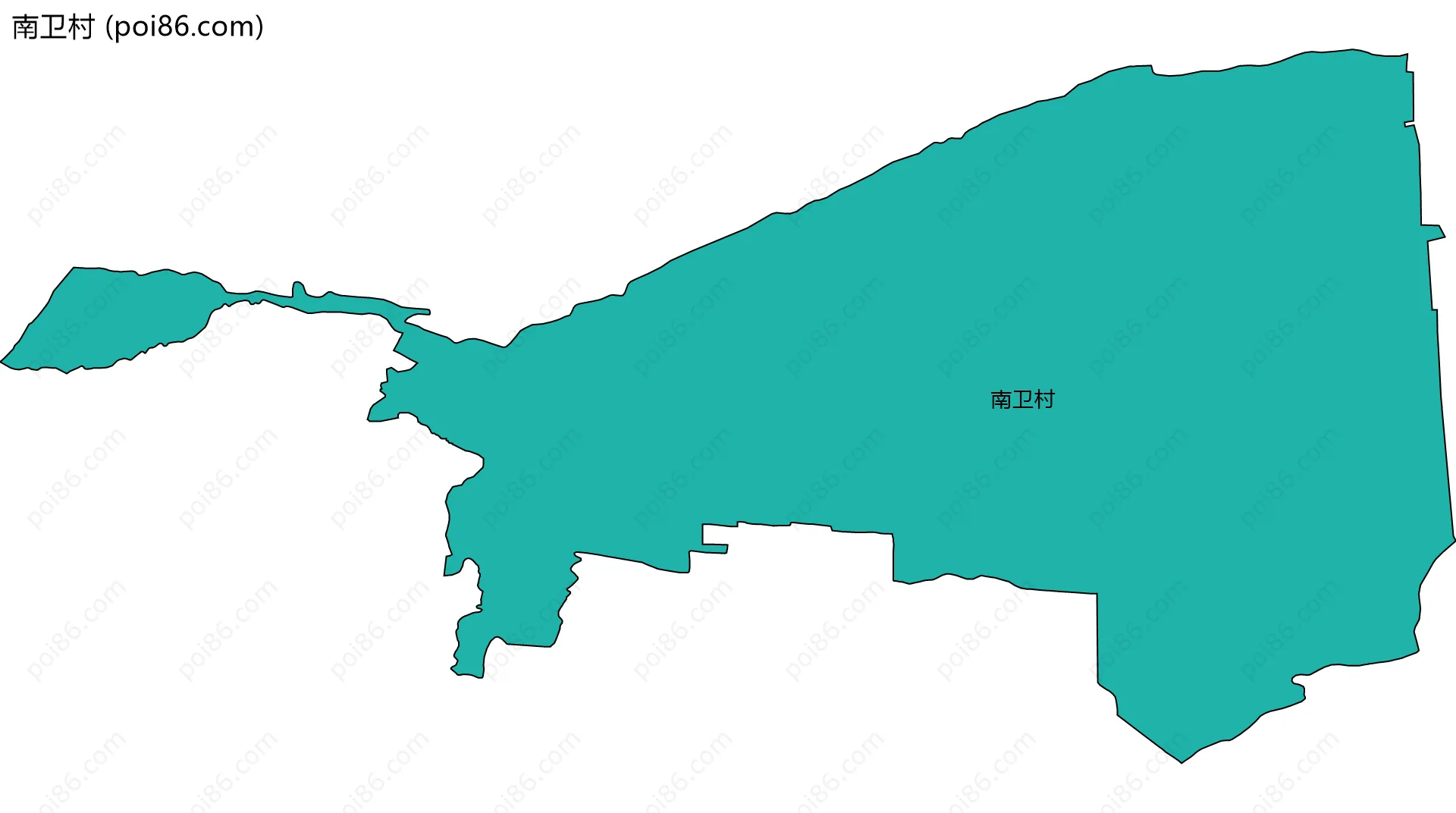 南卫村边界地图