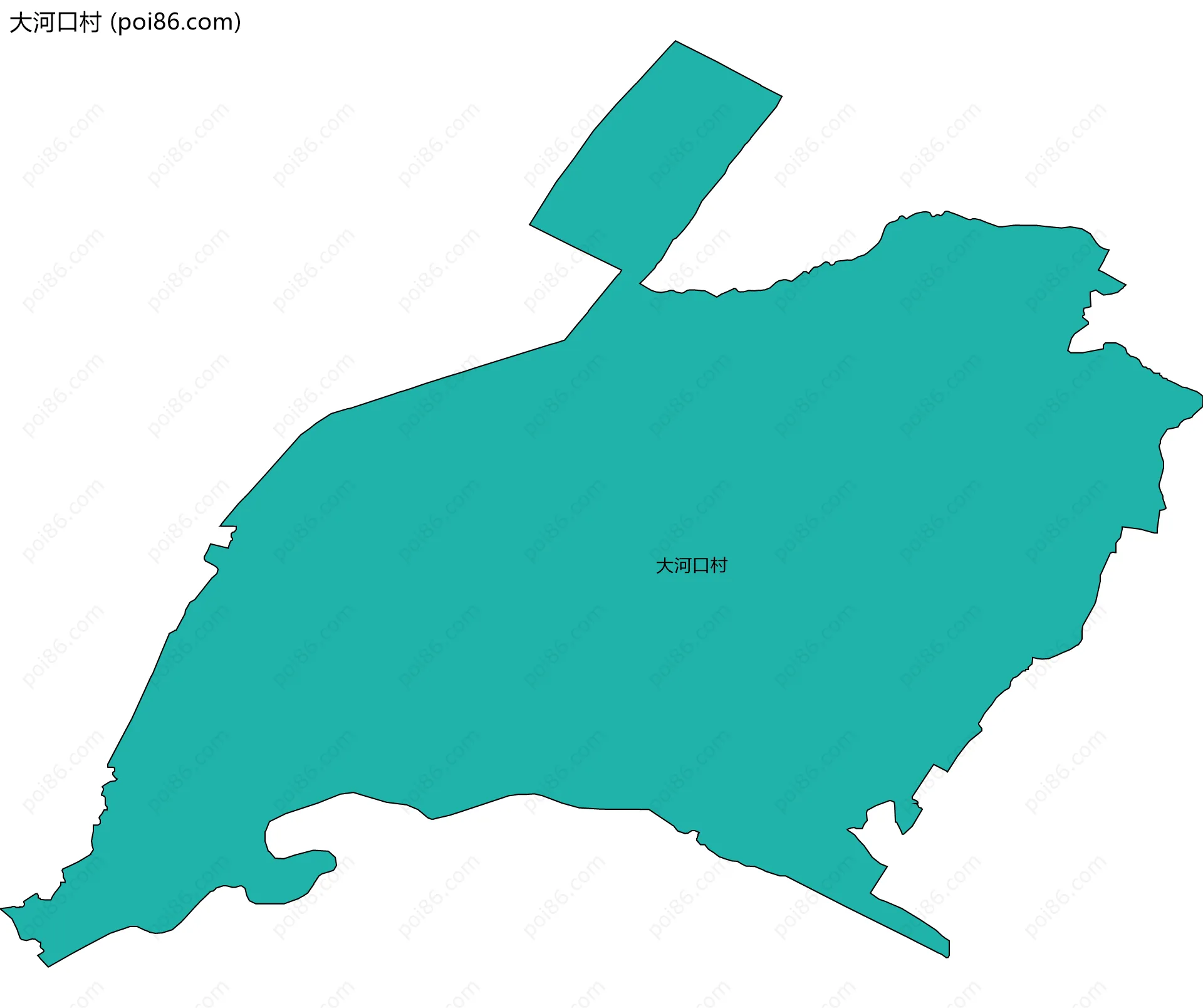 大河口村边界地图