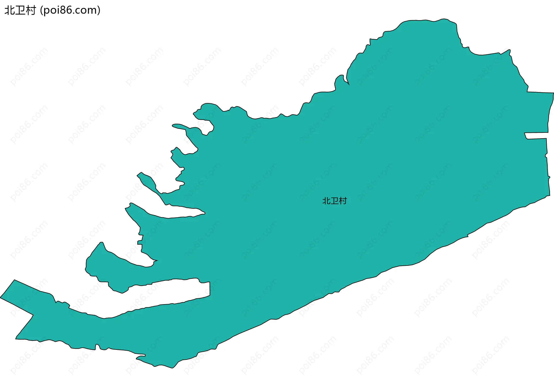 北卫村边界地图