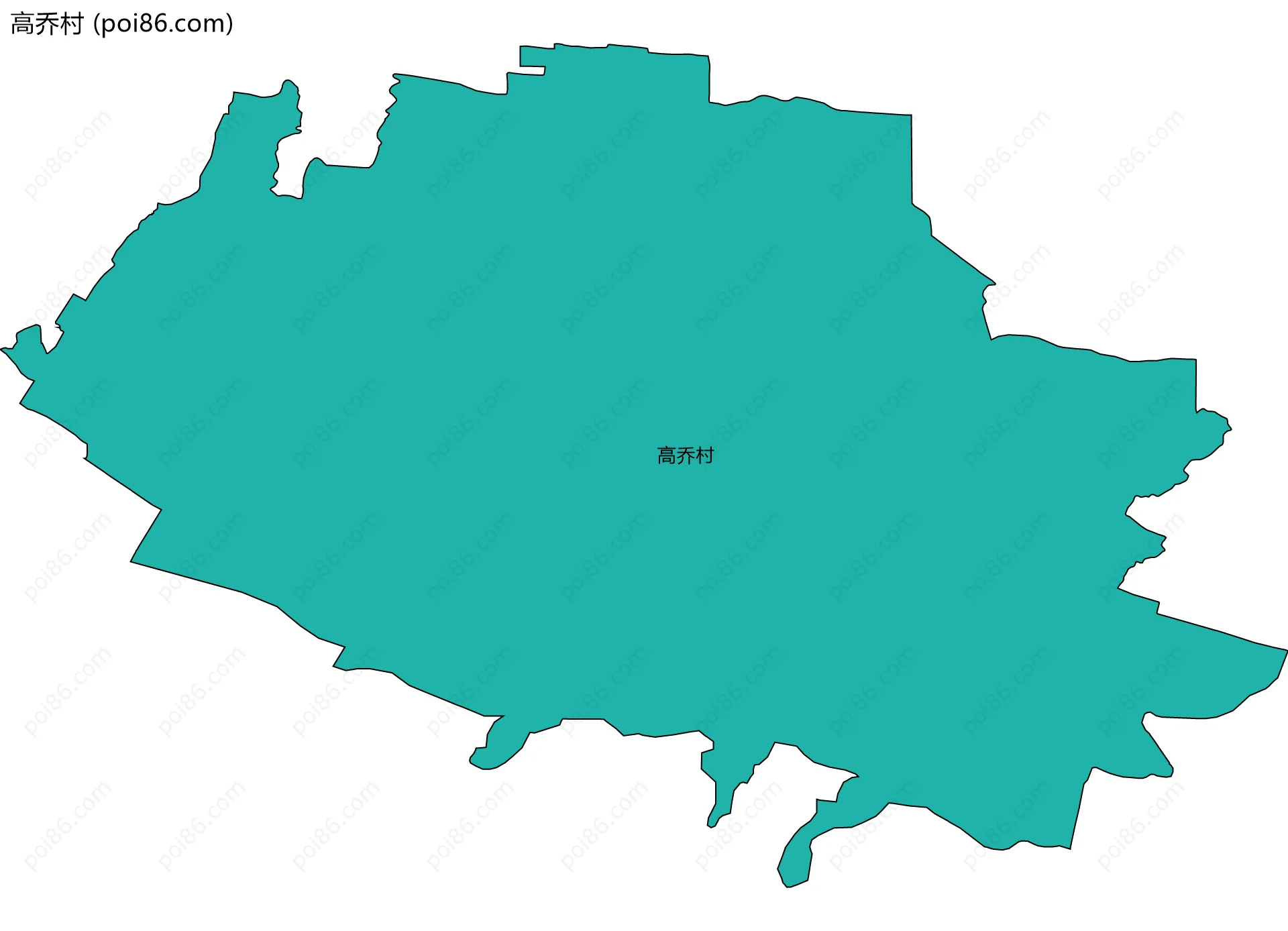 高乔村边界地图