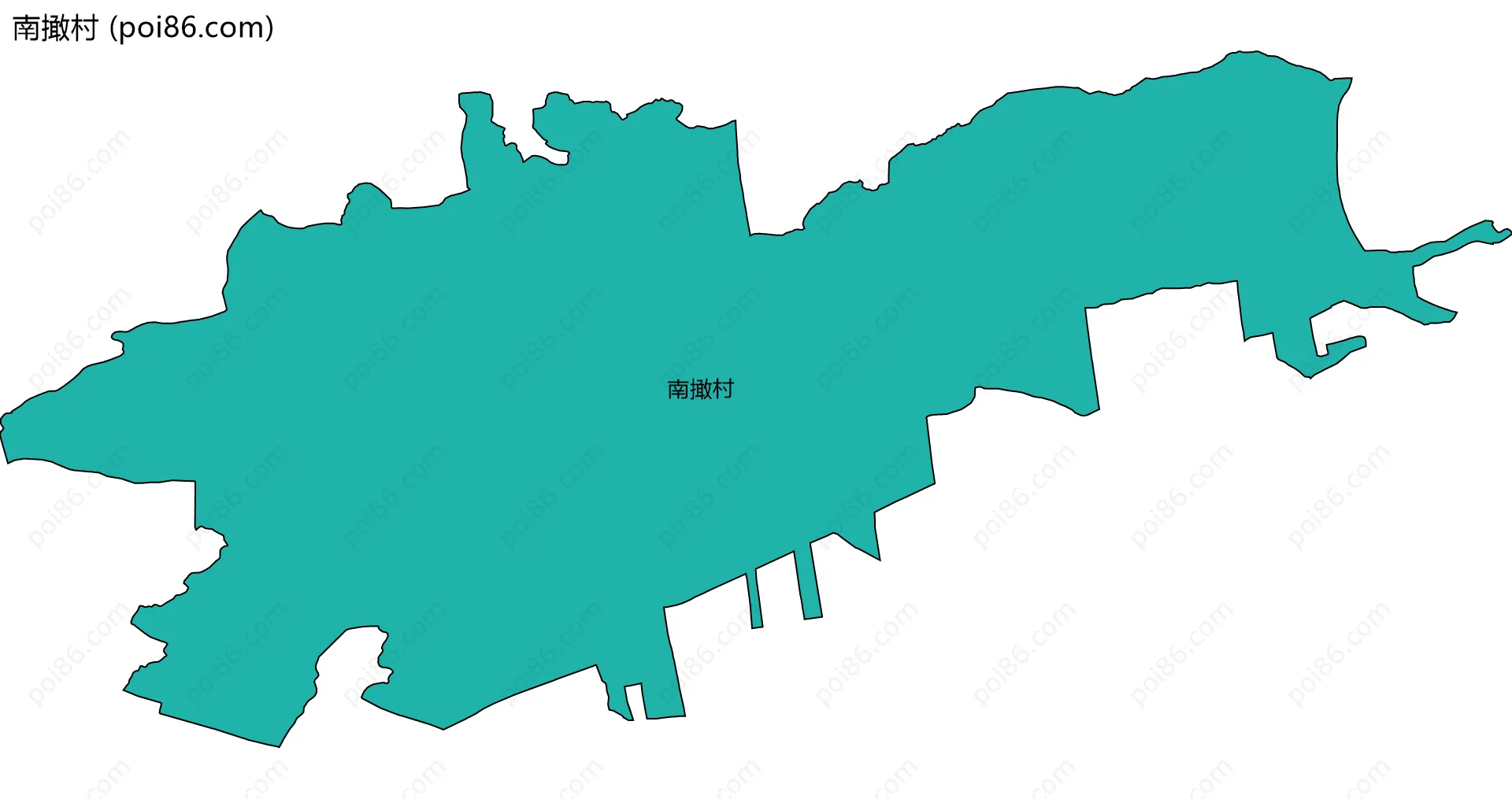 南撖村边界地图