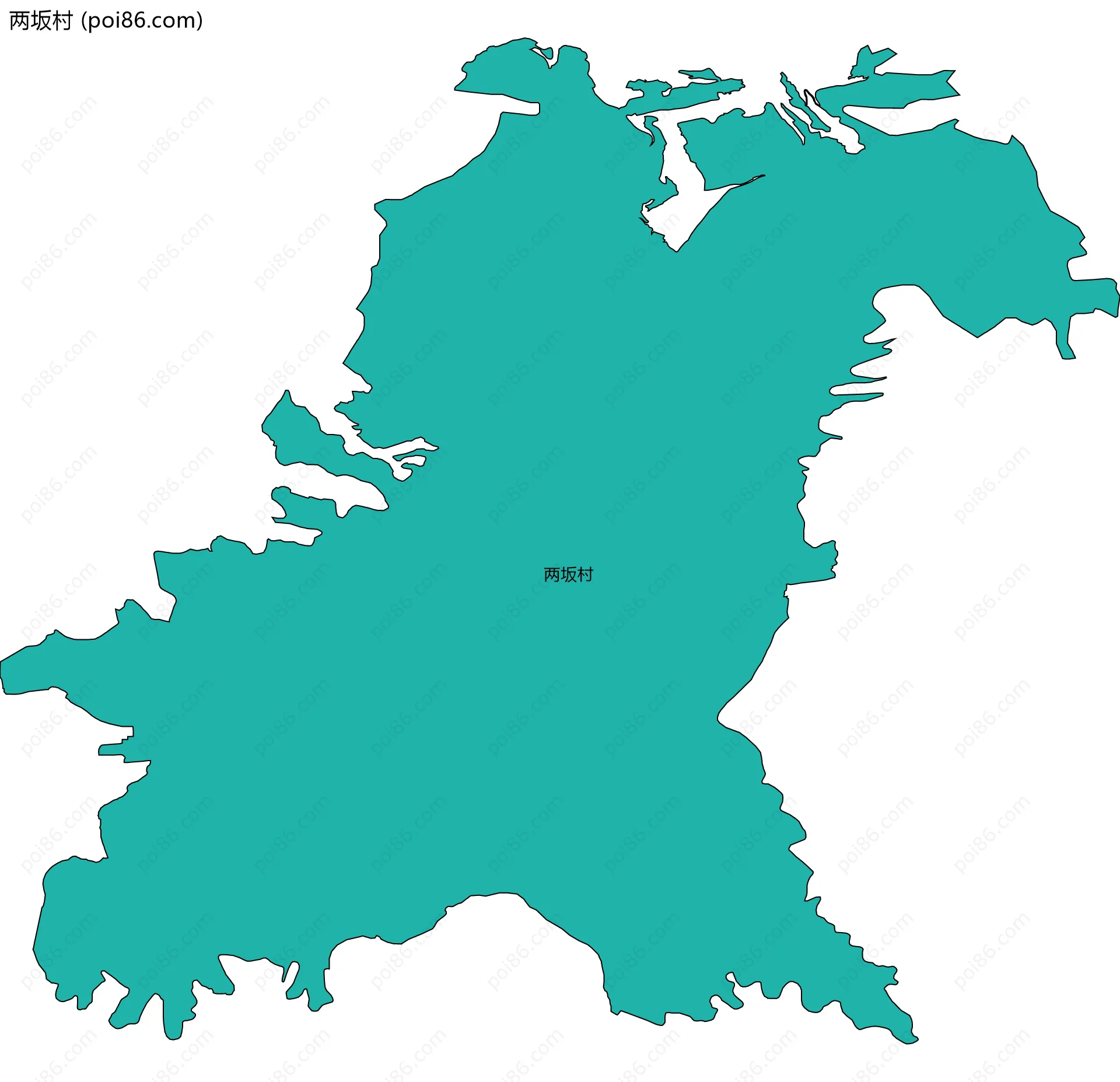 两坂村边界地图