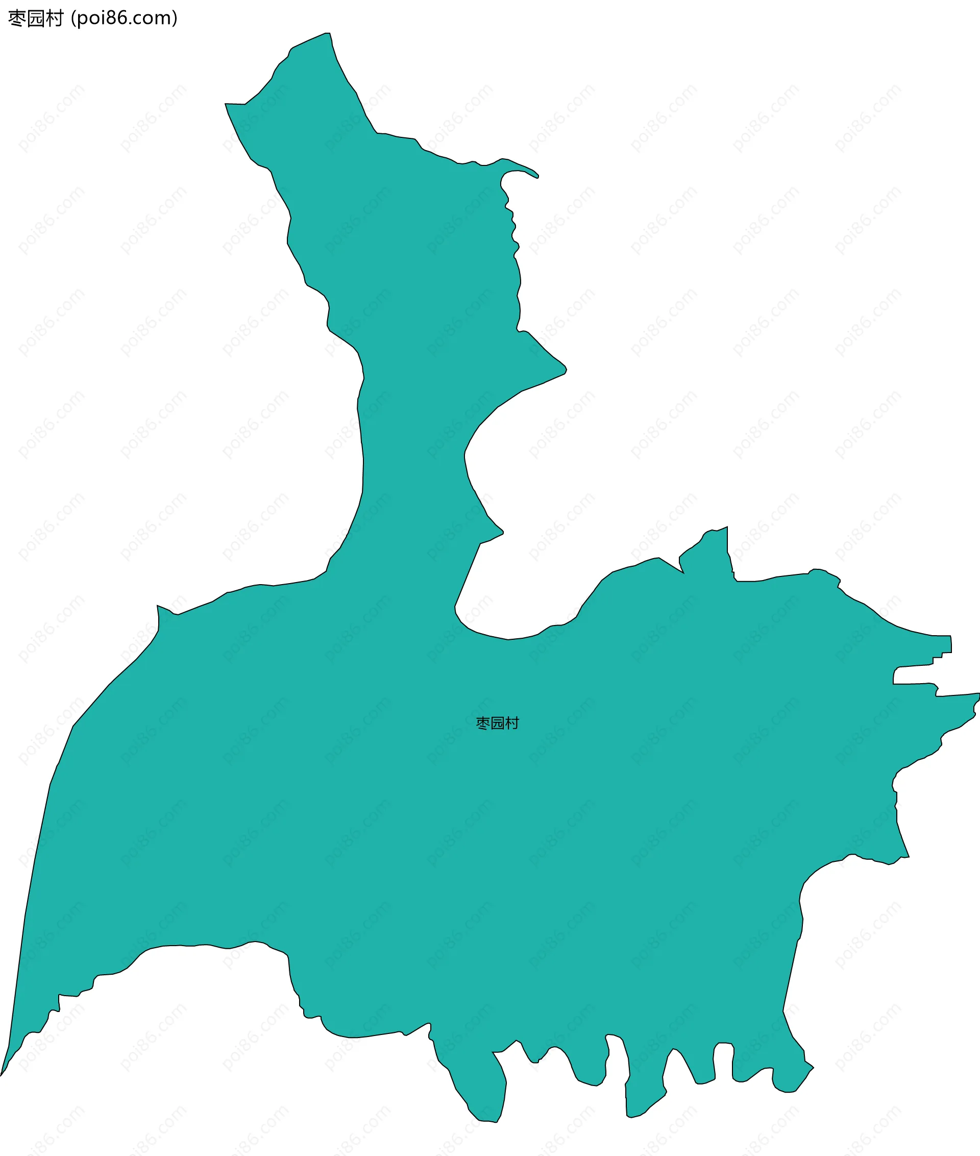 枣园村边界地图