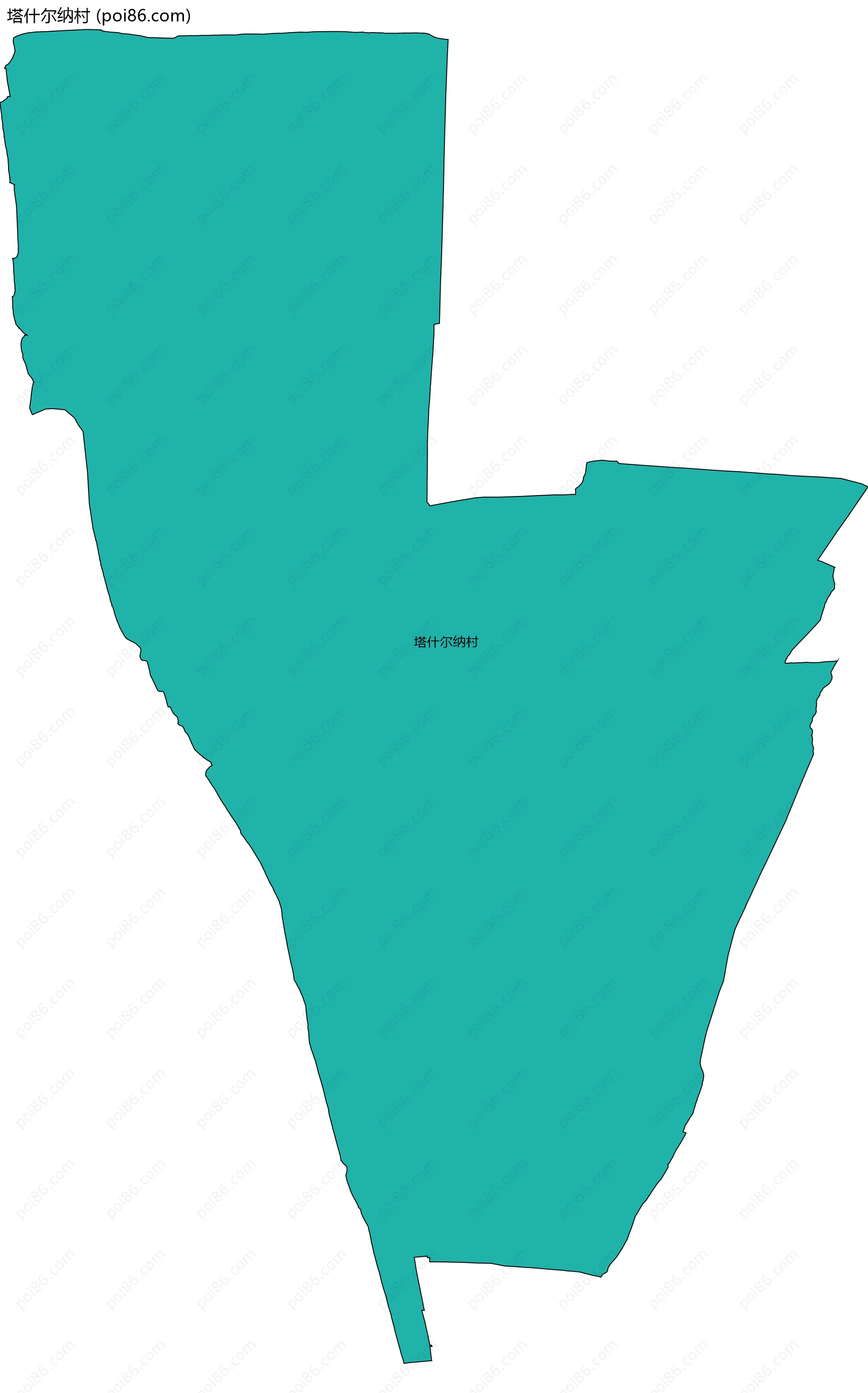 塔什尔纳村边界地图