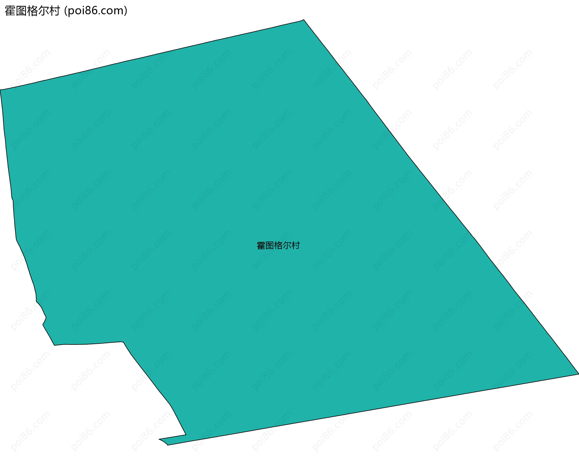 霍图格尔村边界地图