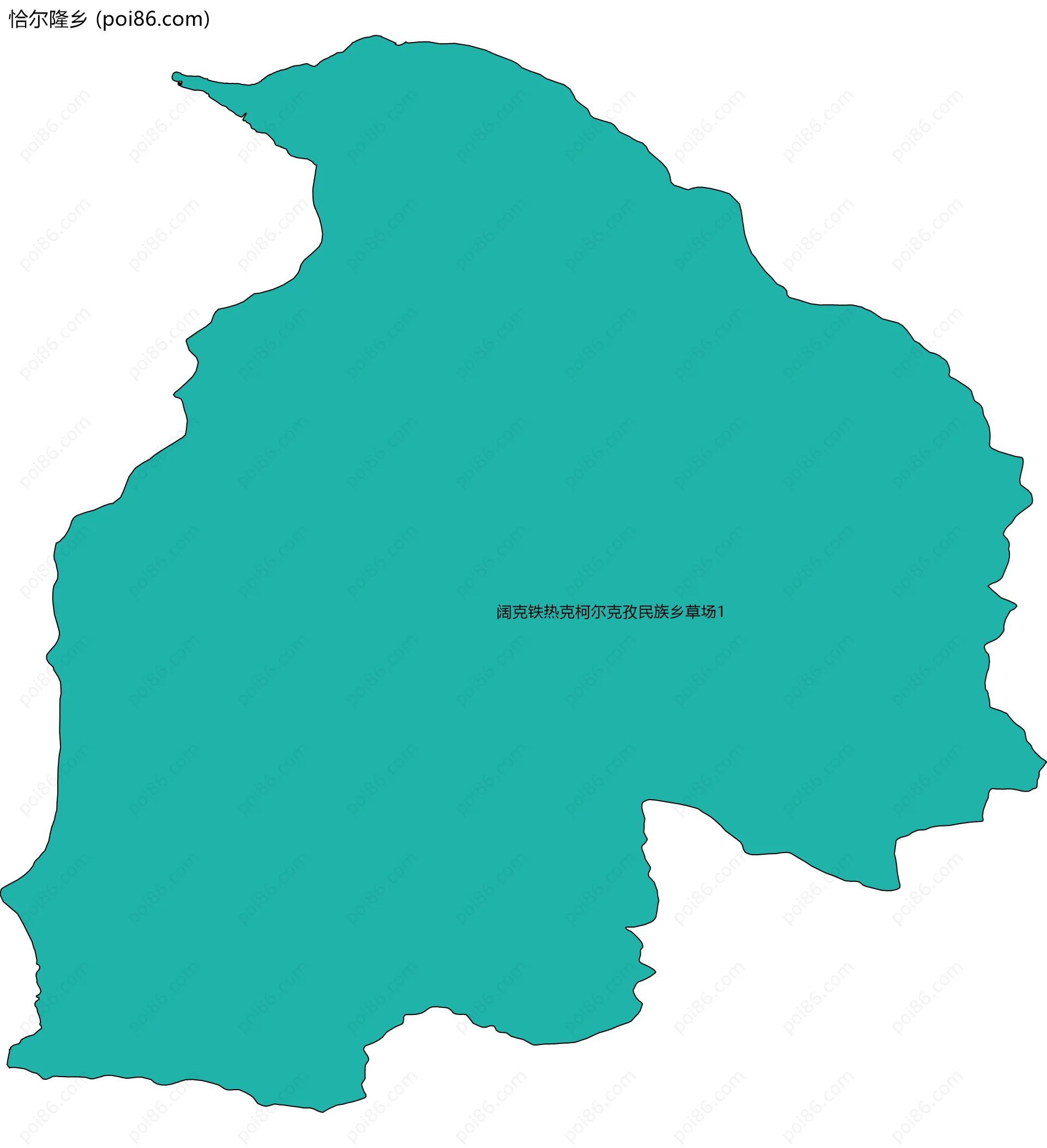 恰尔隆乡边界地图(五级行政区划)