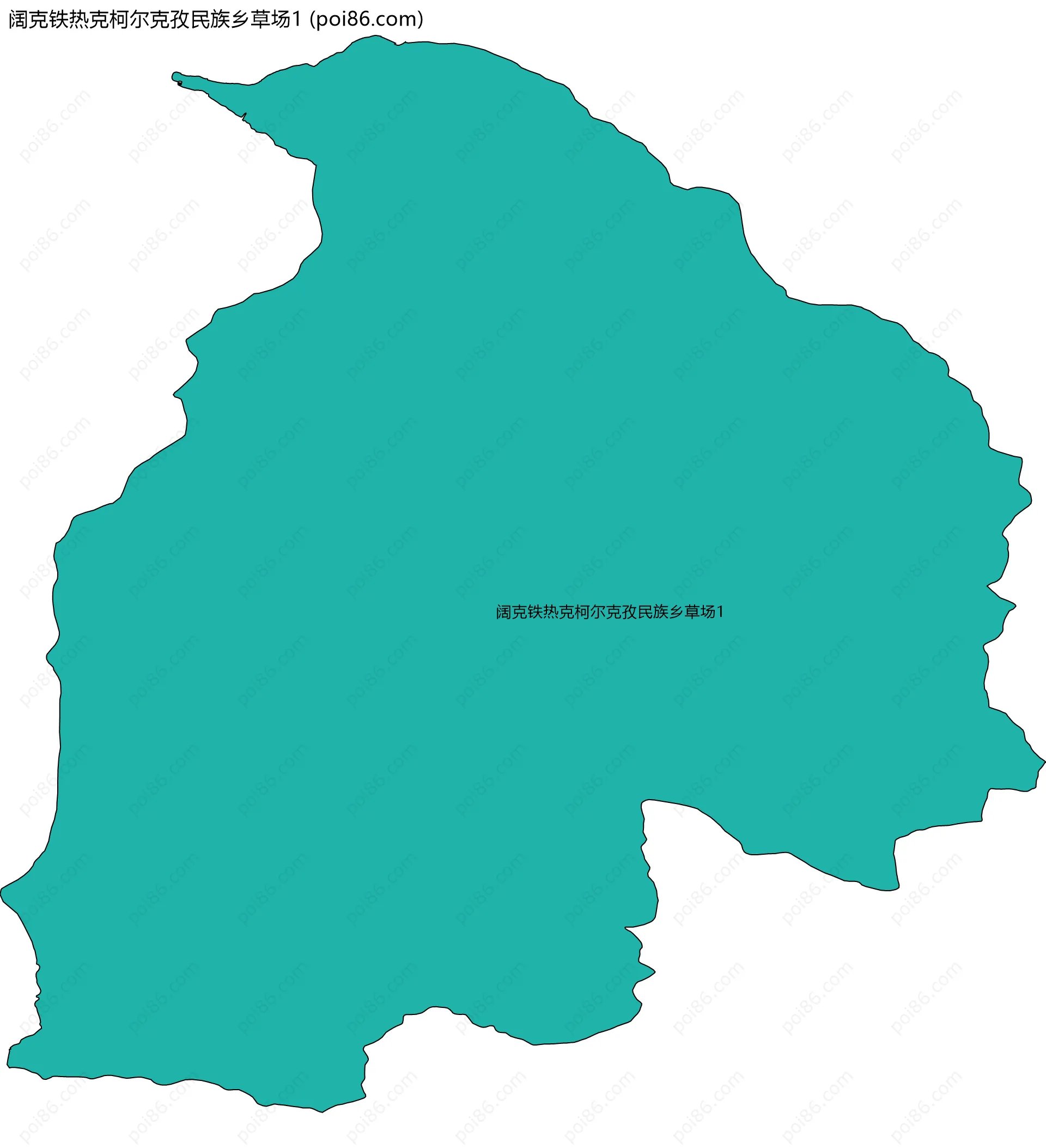 阔克铁热克柯尔克孜民族乡草场1边界地图