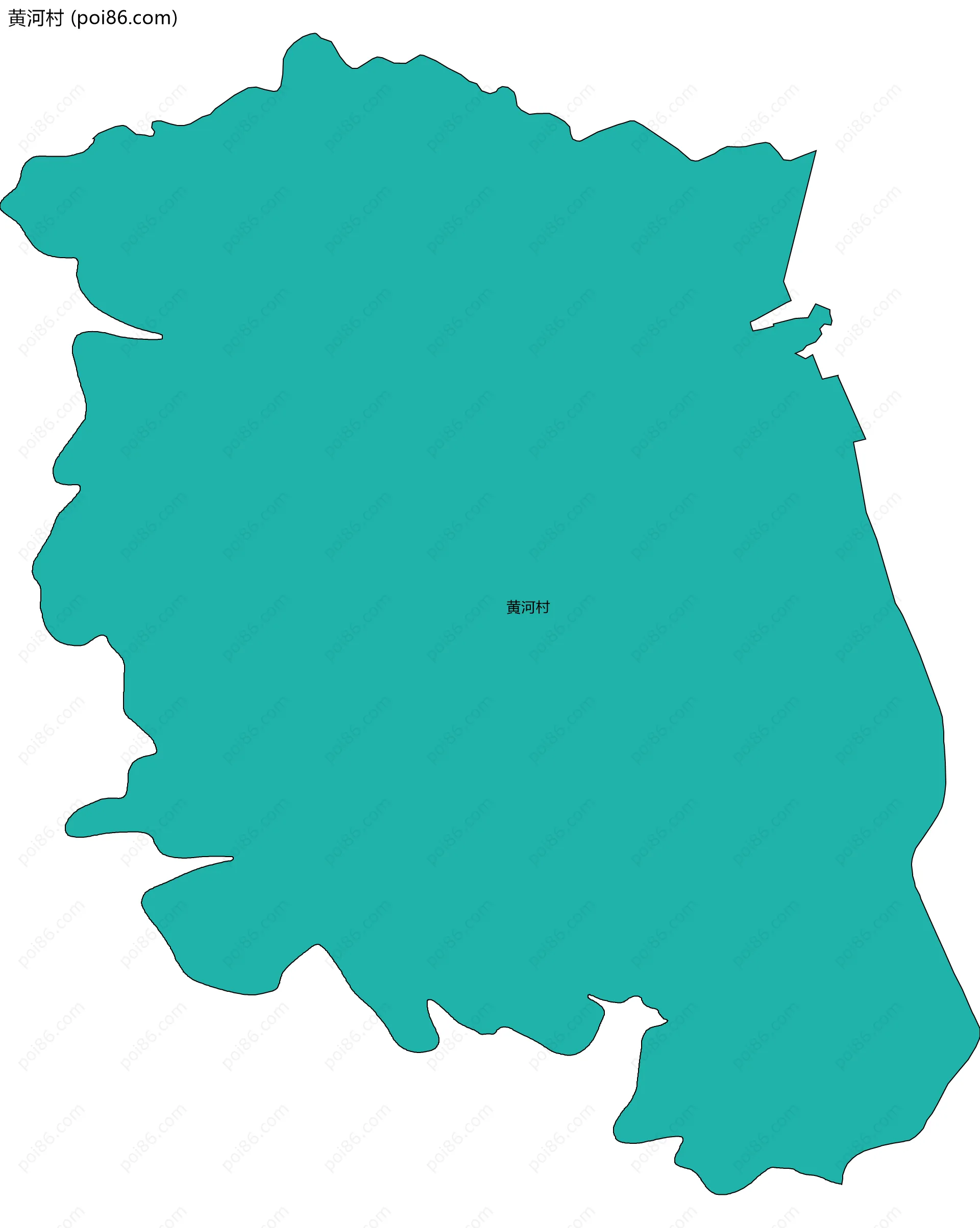黄河村边界地图