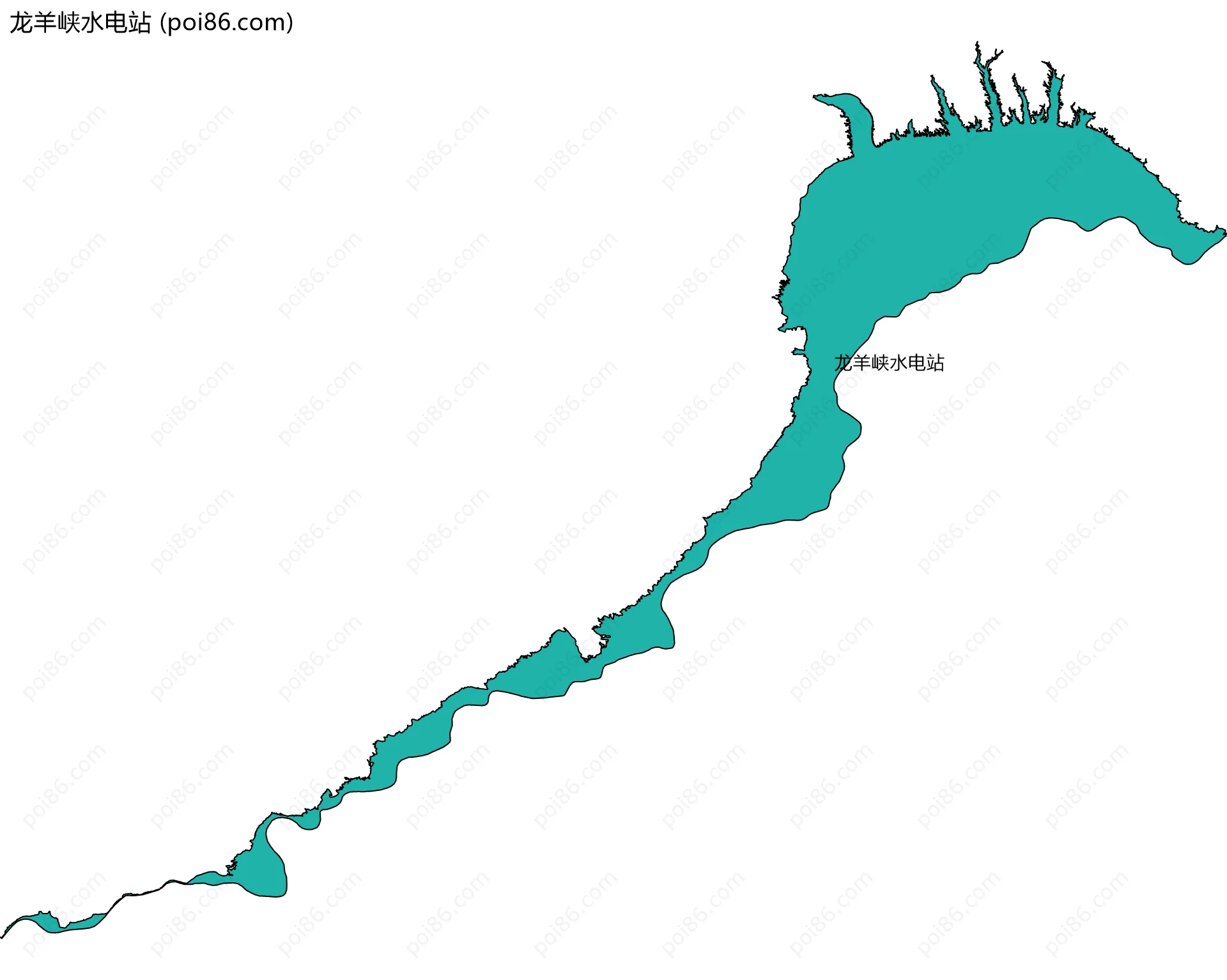 龙羊峡水电站边界地图