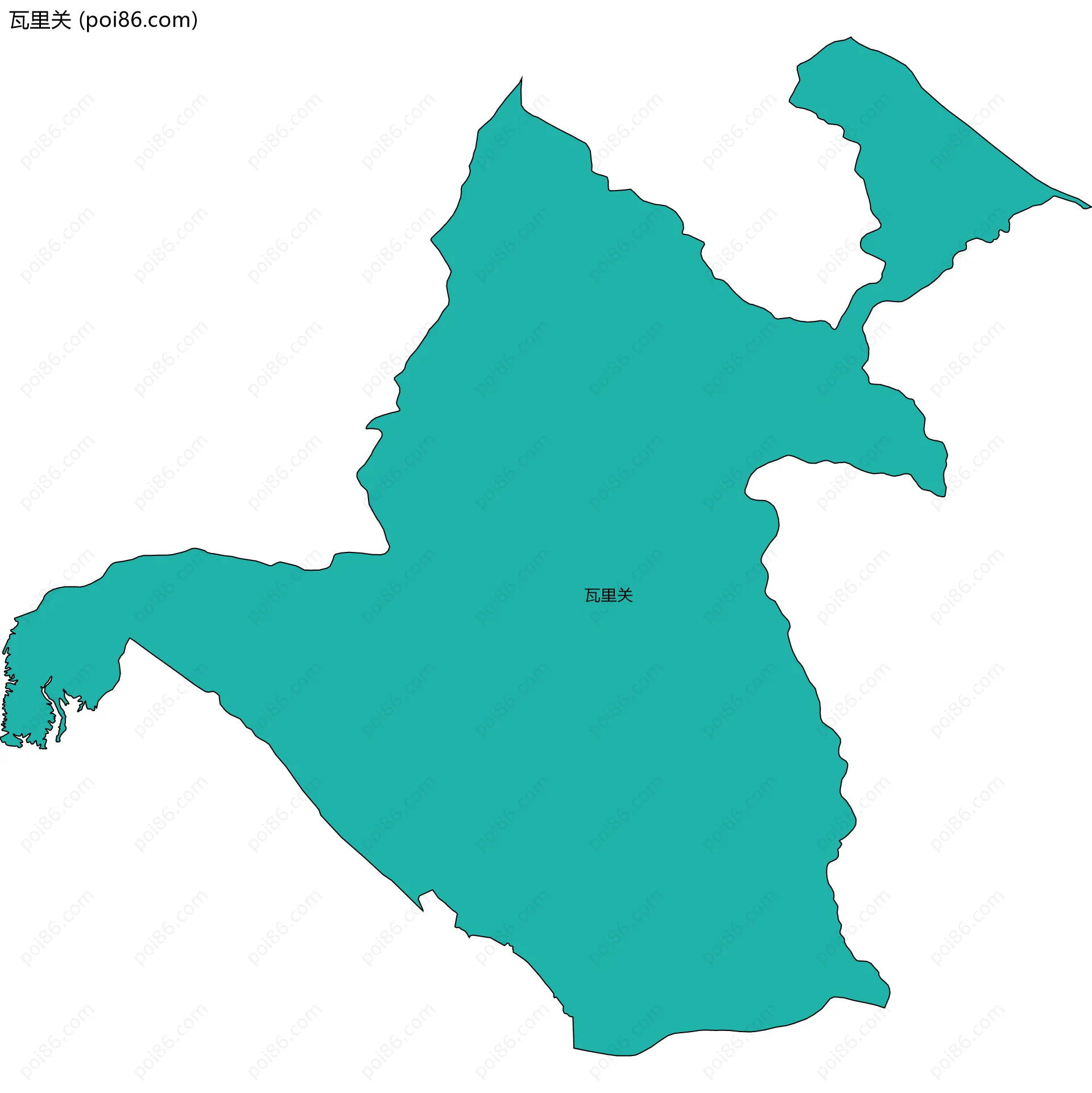 瓦里关边界地图