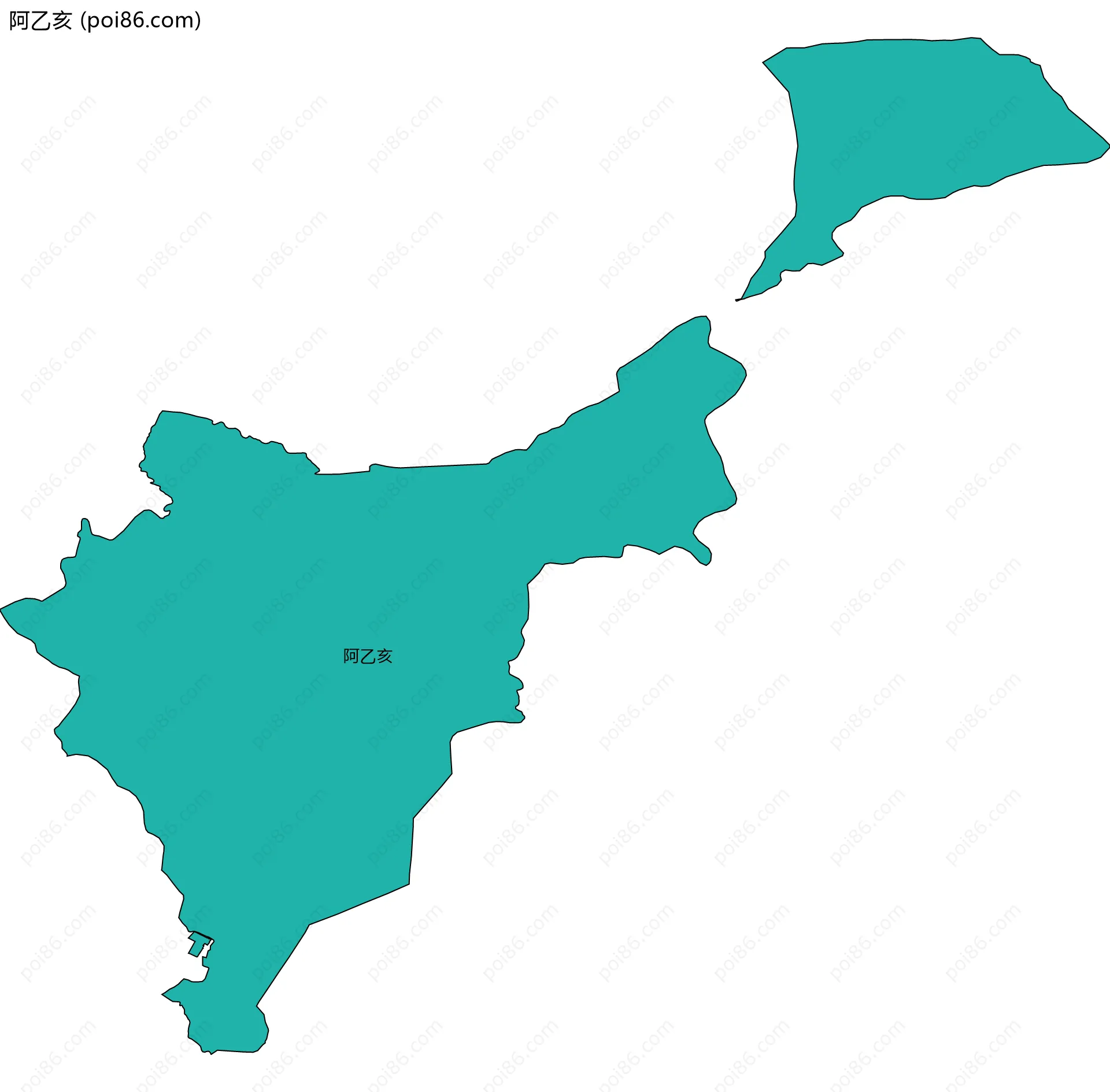 阿乙亥边界地图