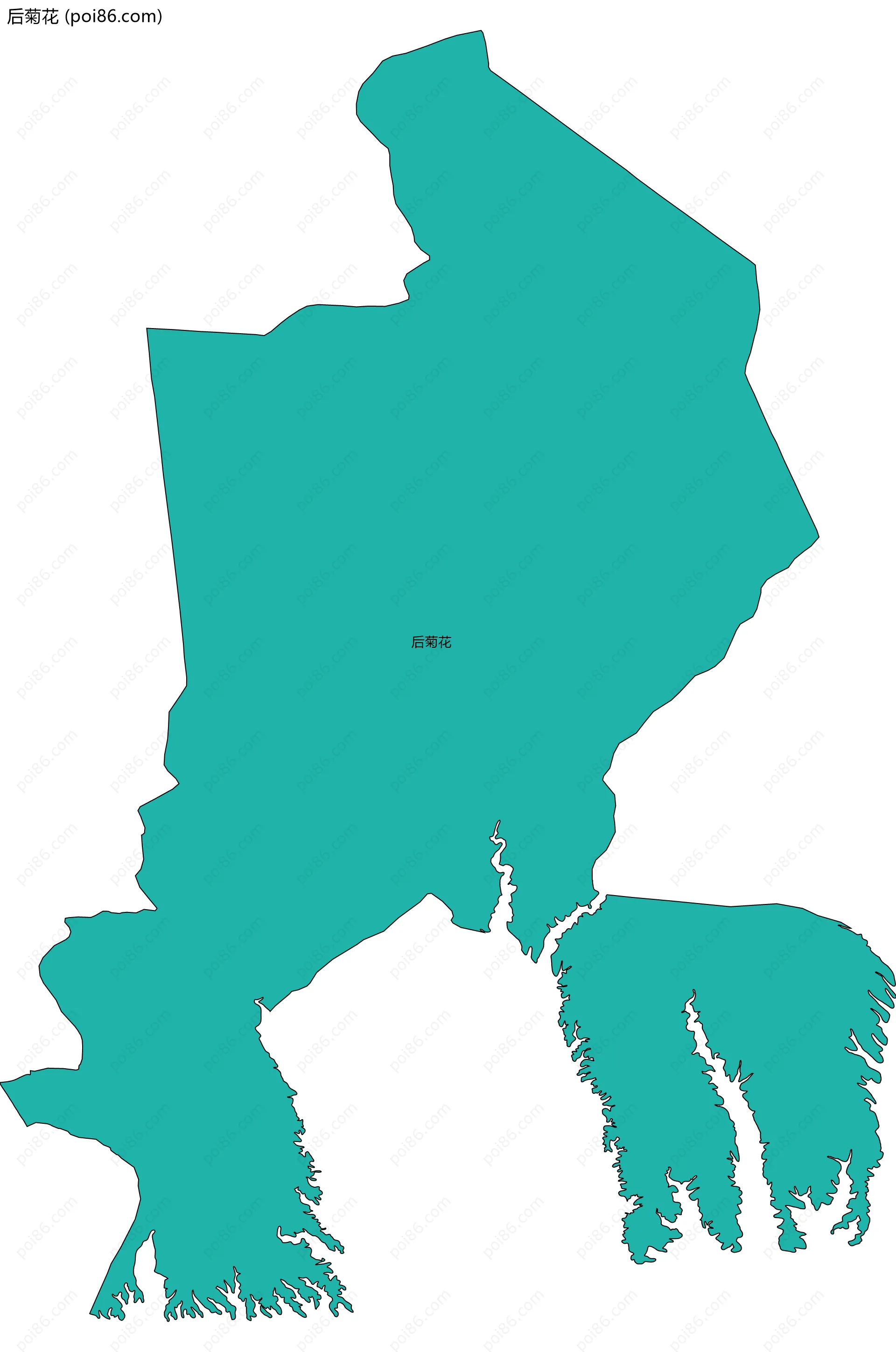 后菊花边界地图