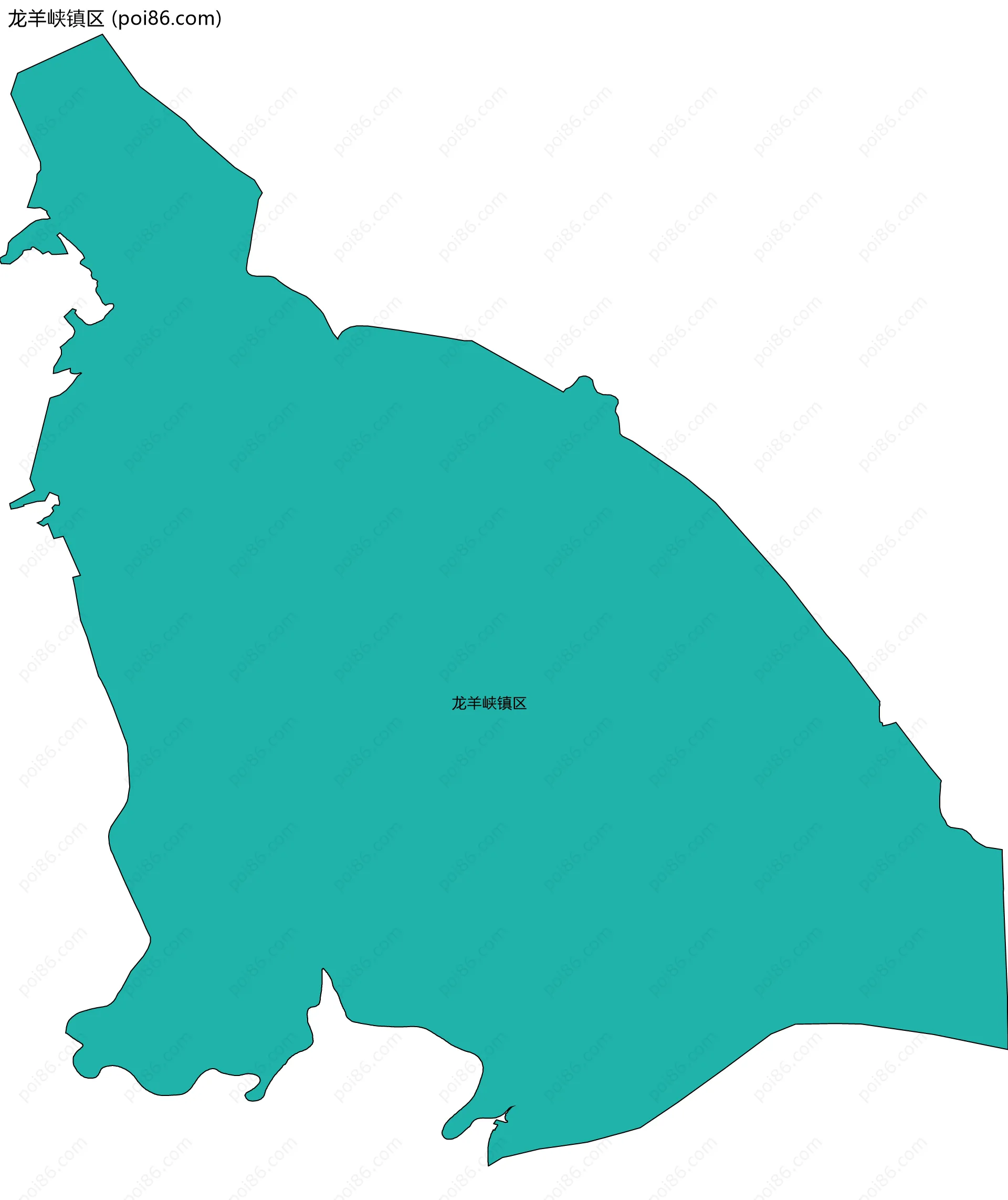 龙羊峡镇区边界地图