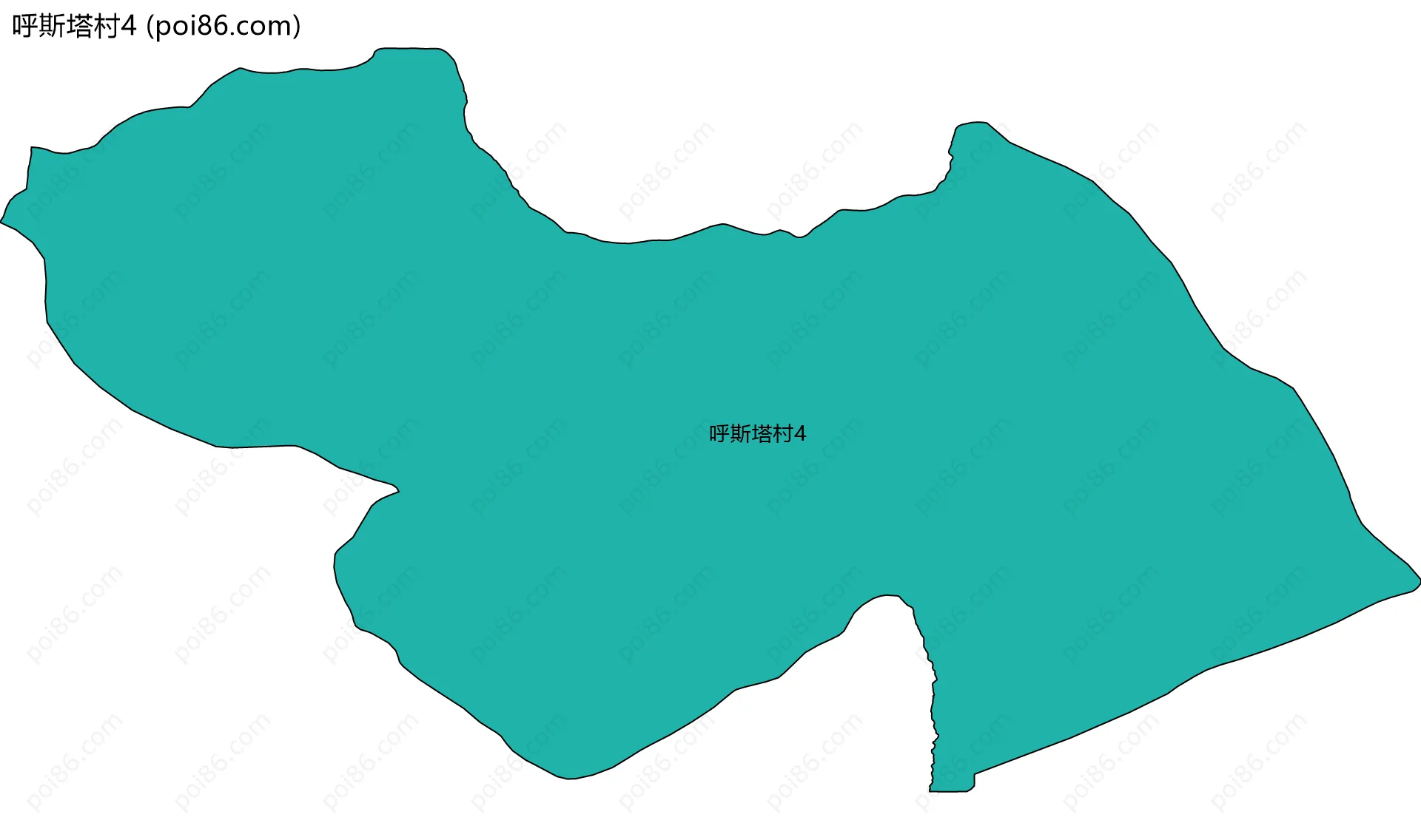 呼斯塔村4边界地图