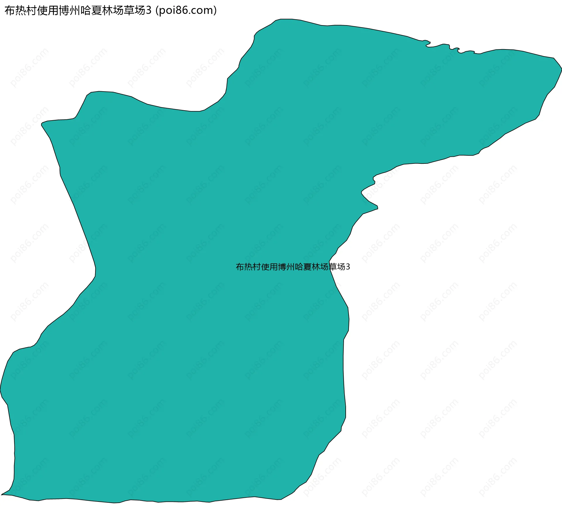 布热村使用博州哈夏林场草场3边界地图