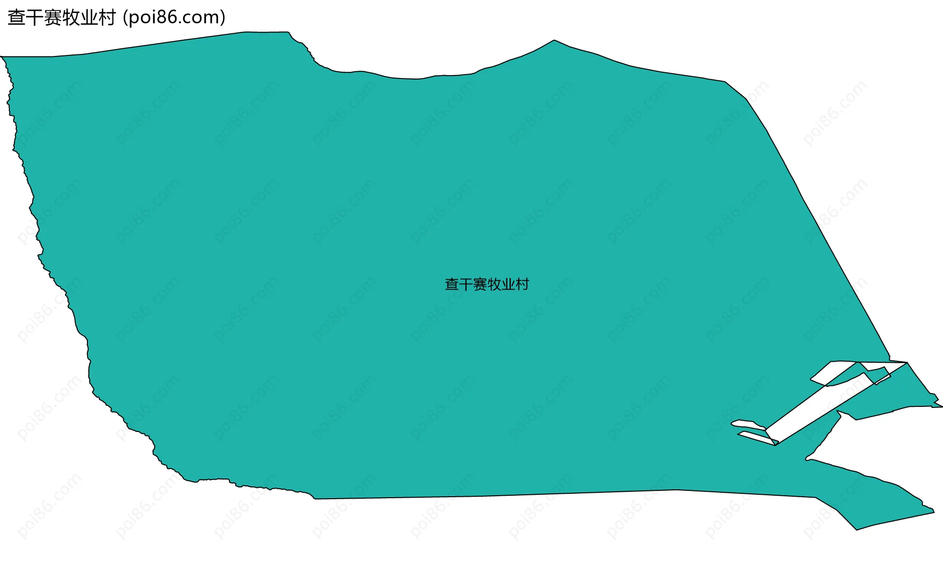 查干赛牧业村边界地图