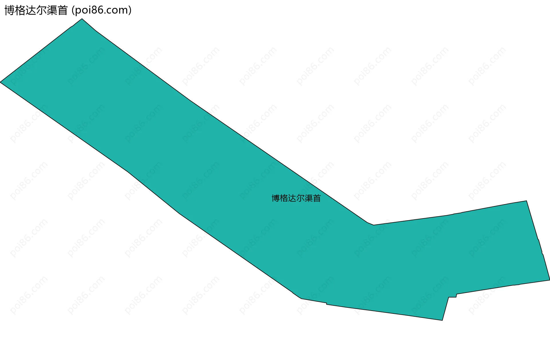 博格达尔渠首边界地图