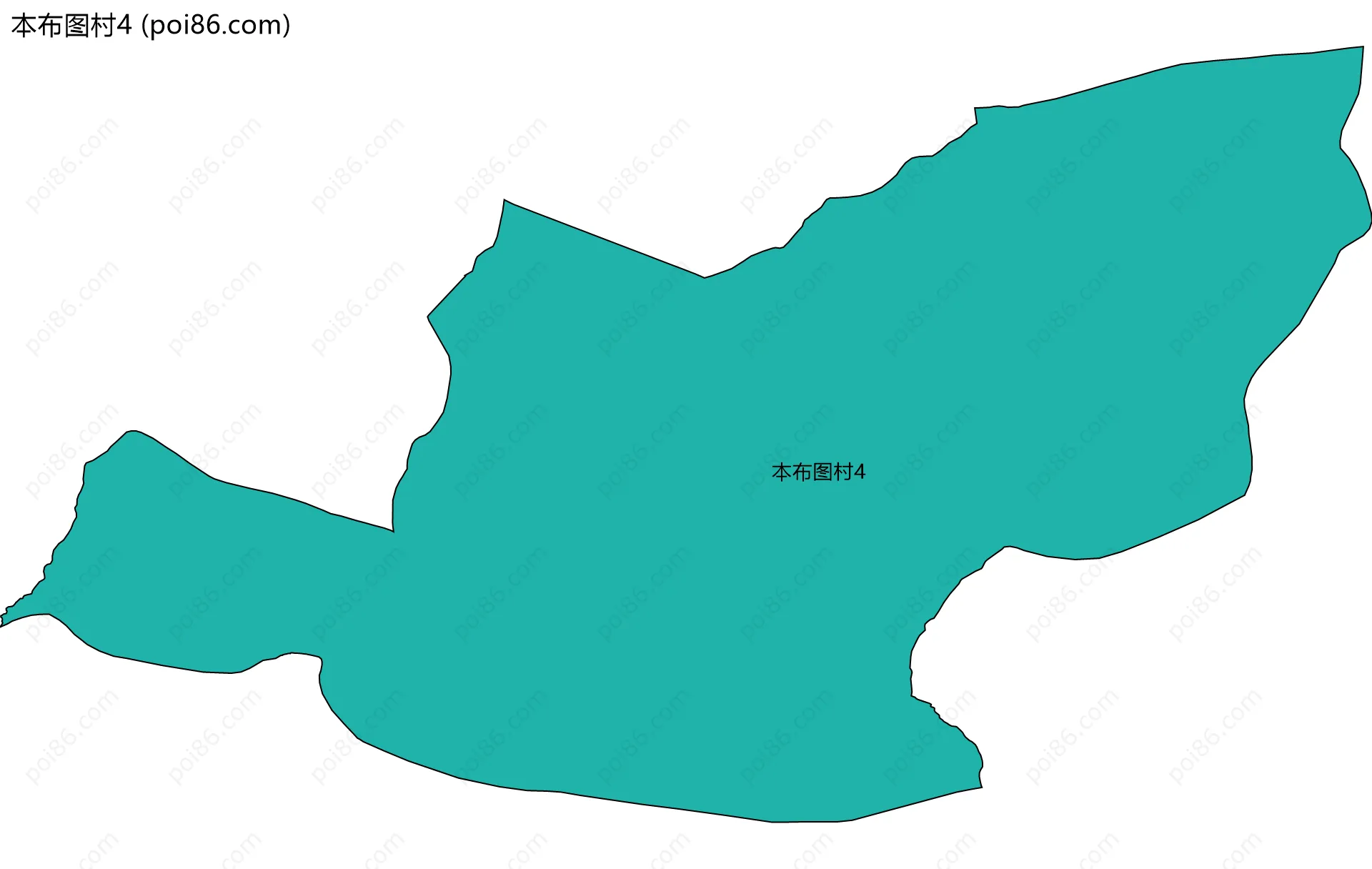 本布图村4边界地图