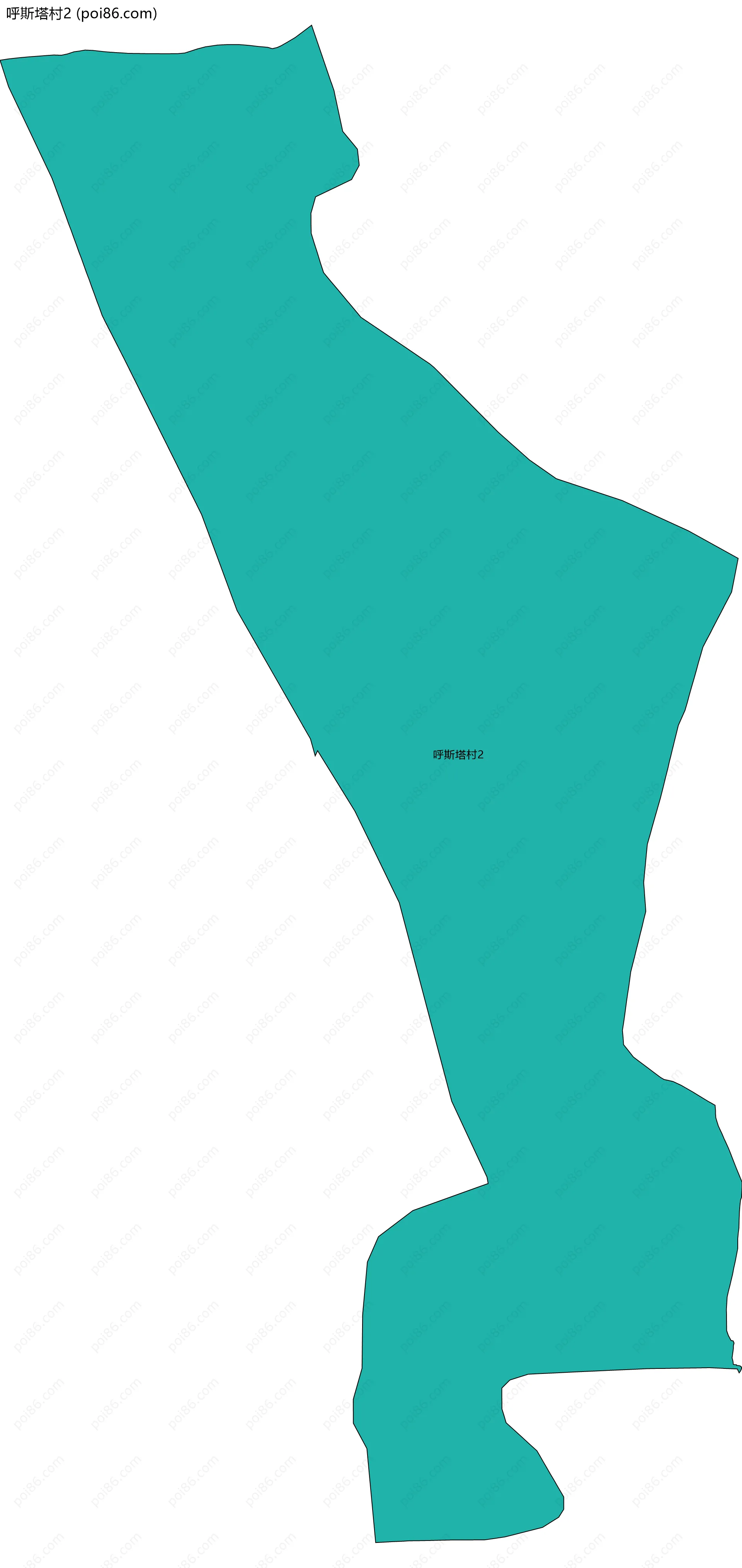 呼斯塔村2边界地图