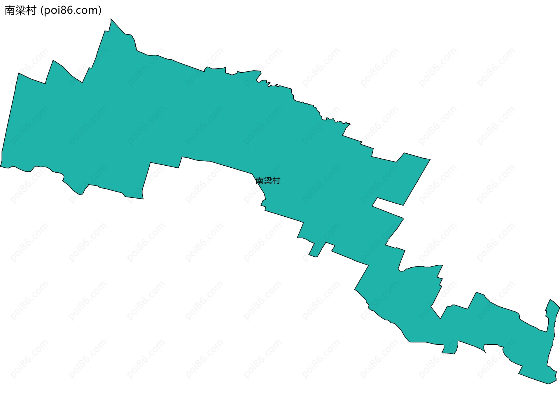 南梁村边界地图